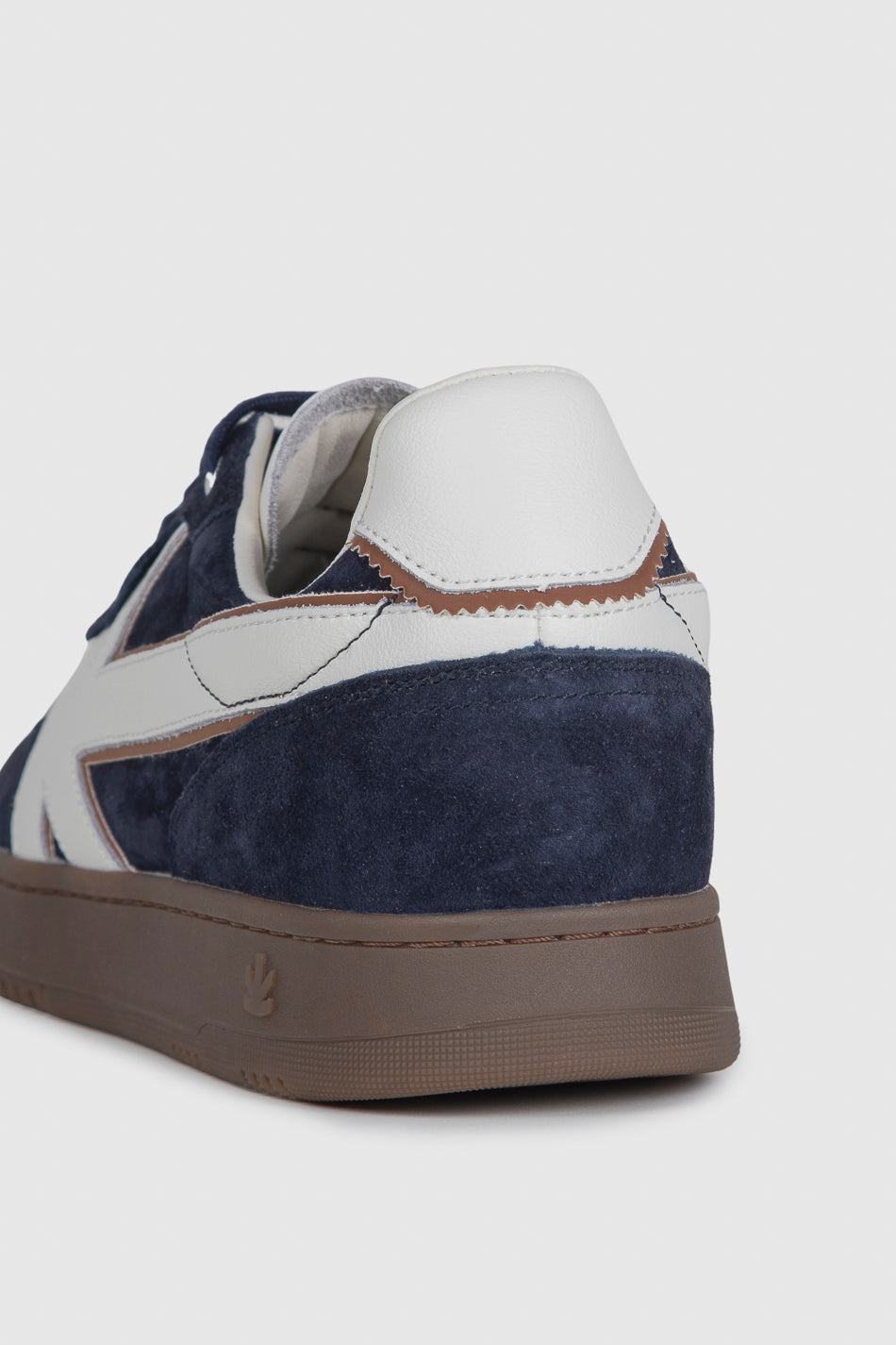 Sneaker in Pelle Boston Piping / Blu - Ideal Moda