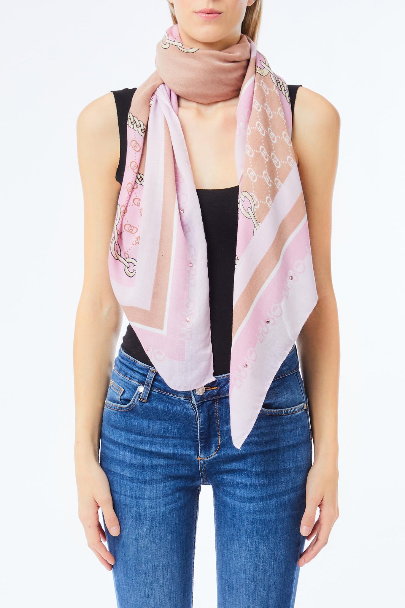 Foulard con Logo / Rosa