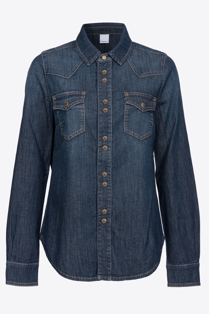 Camicia in Denim Leggero / Jeans - Ideal Moda