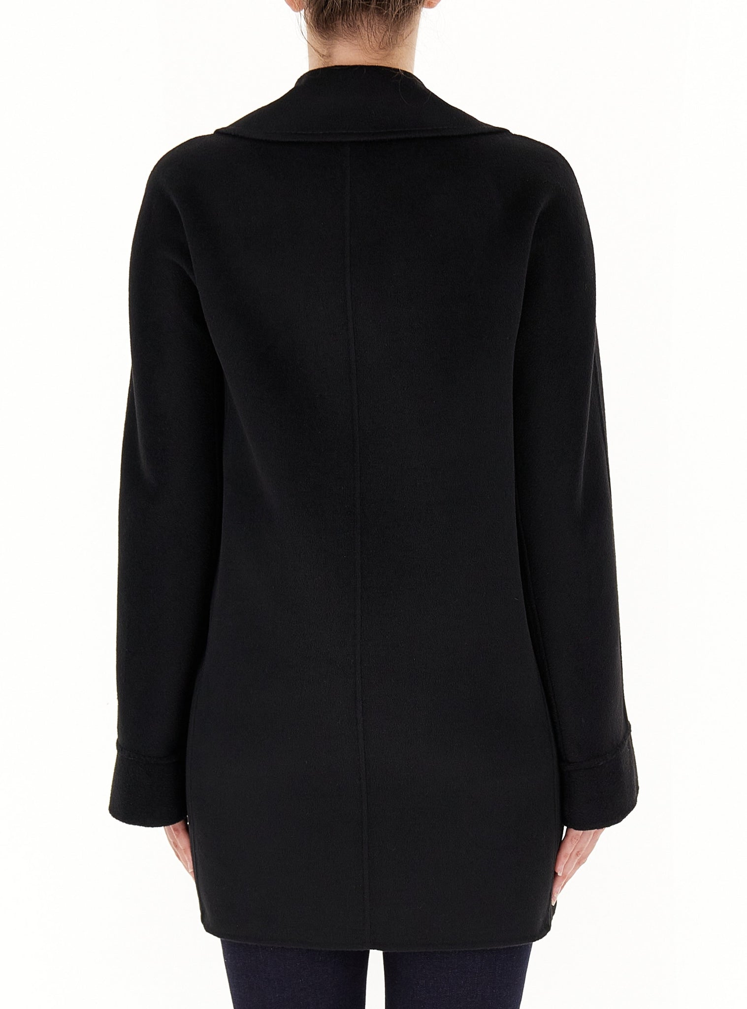 Cappotto Doppiopetto / Nero - Ideal Moda
