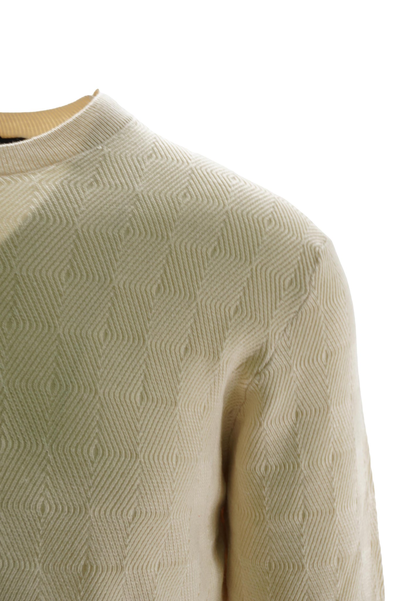 Maglia con Tramatura in Tencel e Merino / Avorio