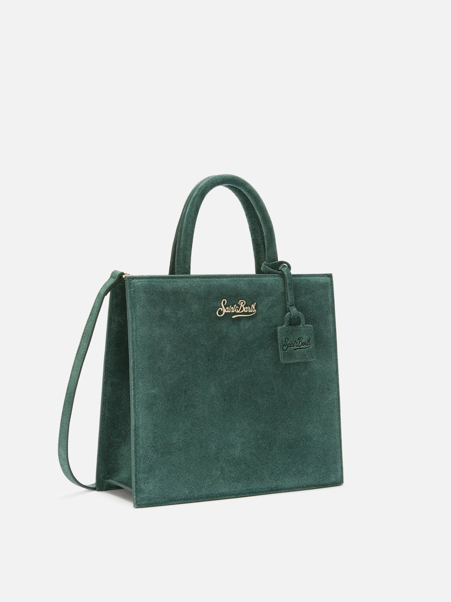 Borsa a Mano Midi in Pelle / Verde