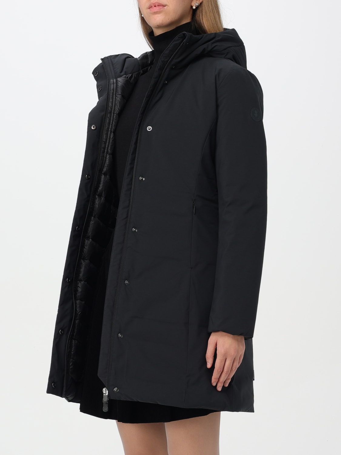 Giubbino Lungo in Softshell / Nero - Ideal Moda