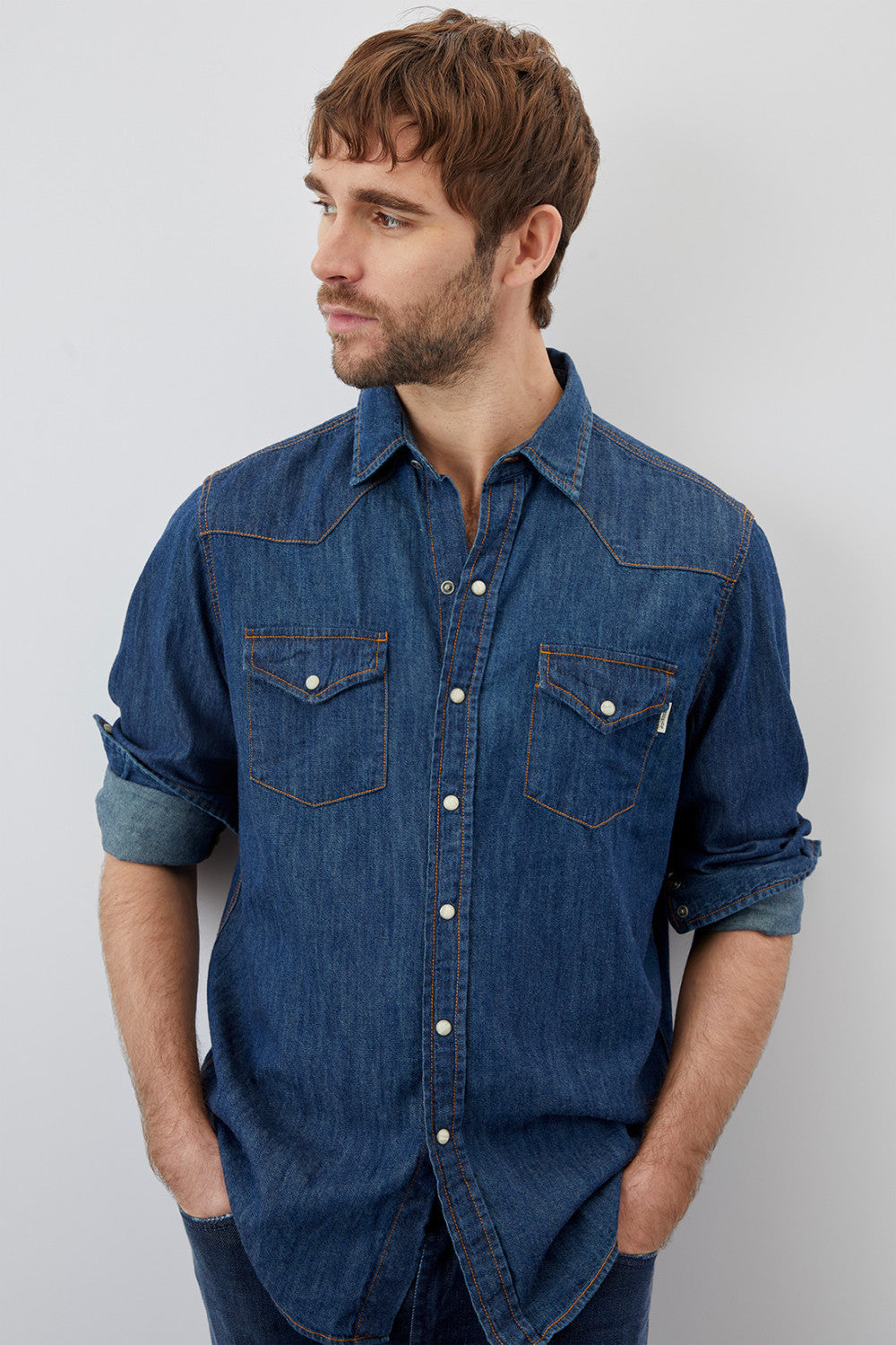 Camicia Martin in Denim / Jeans - Ideal Moda