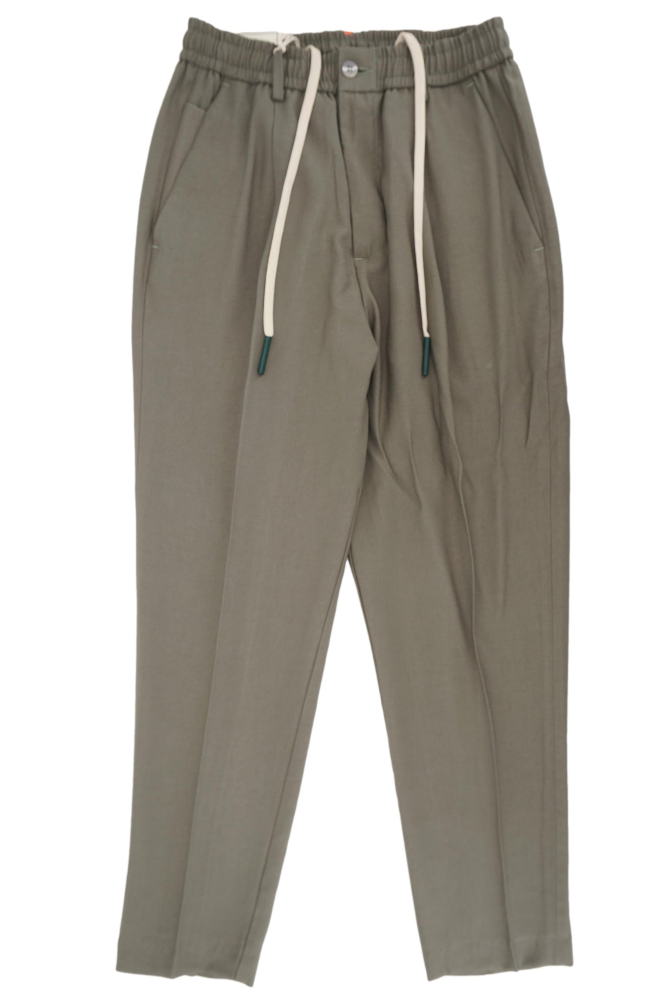 Pantalone Relax in Misto Lino / Verde - Ideal Moda