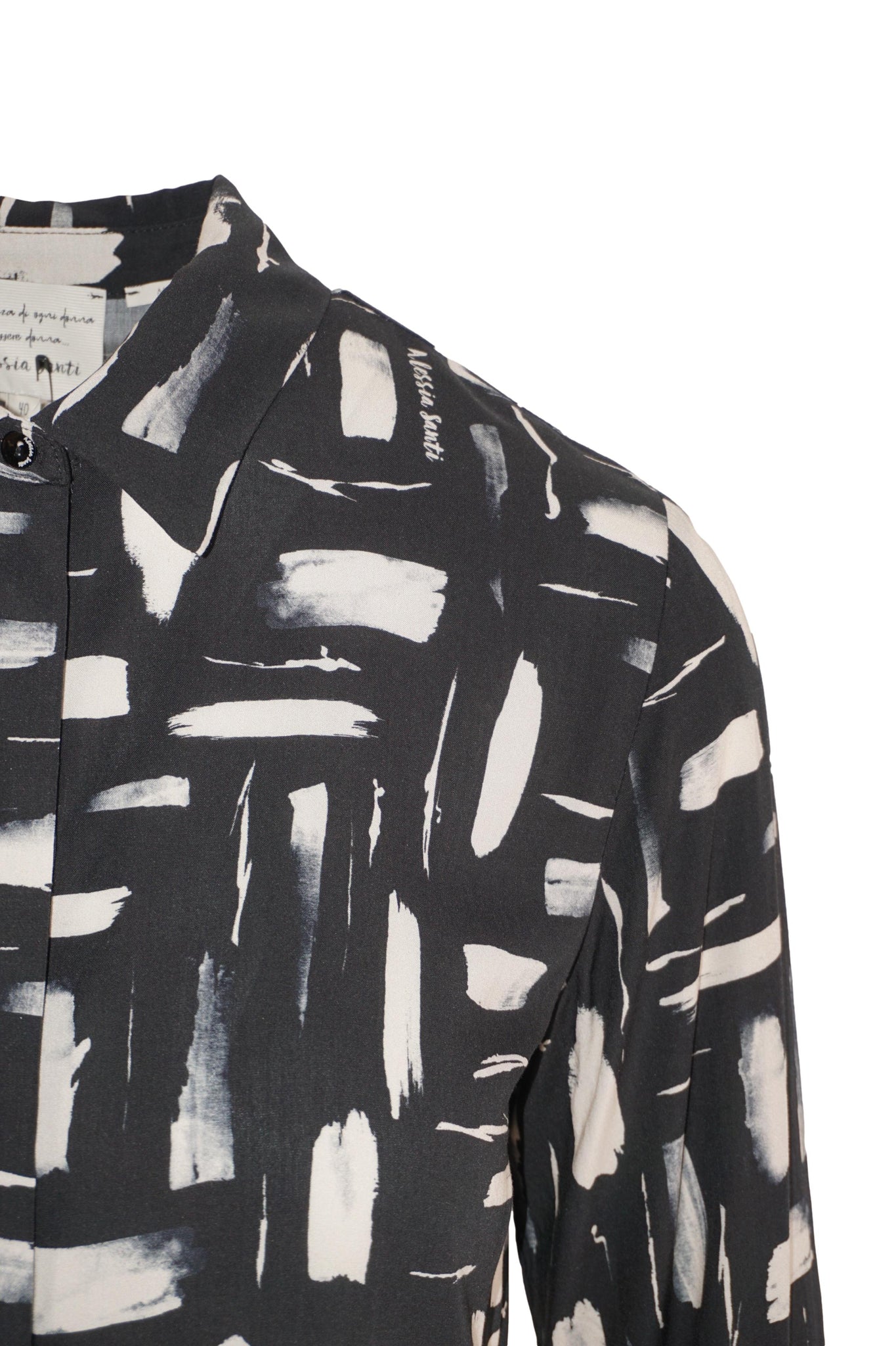 Camicia in Viscosa con Fantasia / Nero - Ideal Moda