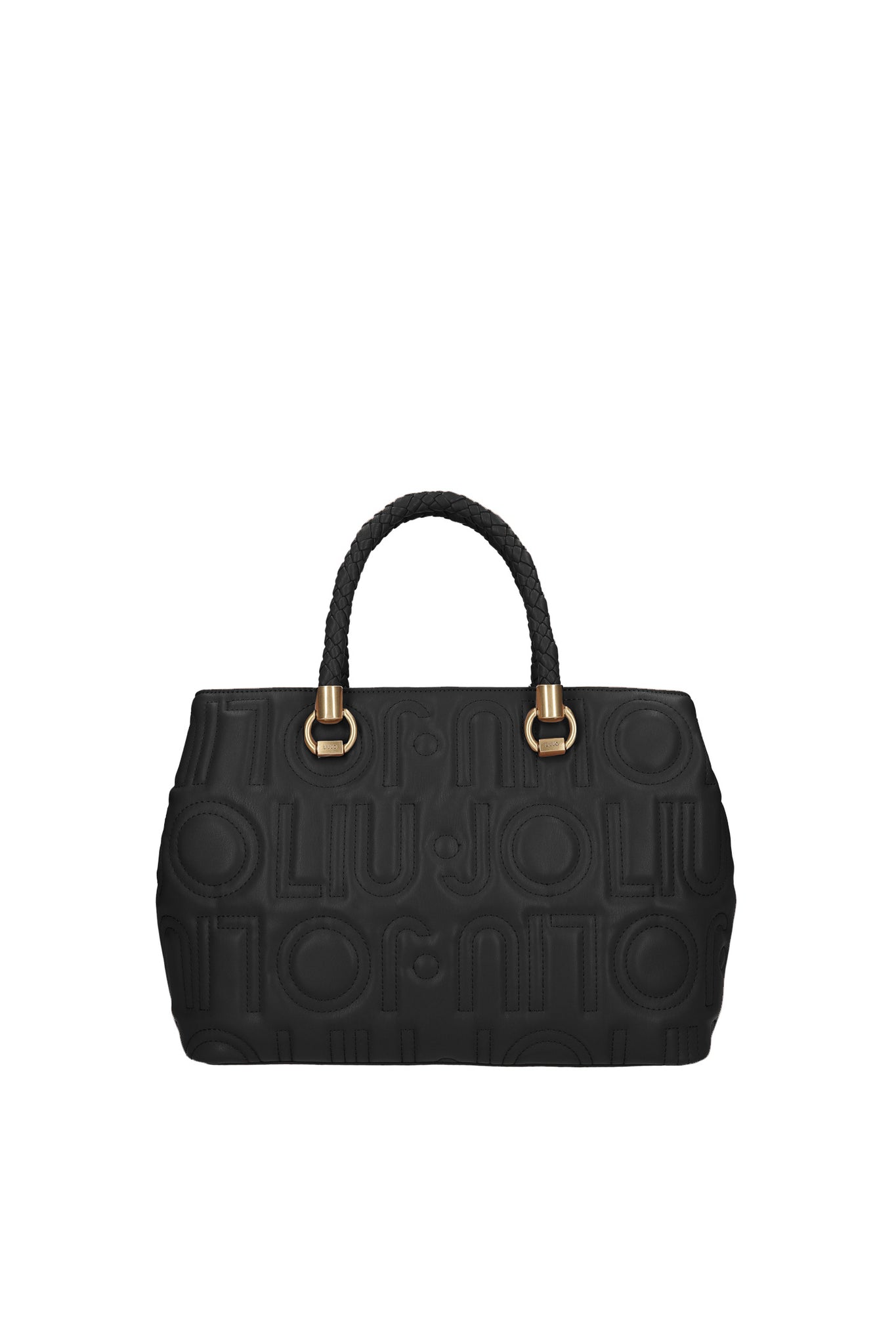 Borsa a Spalla con Logo / Nero - Ideal Moda