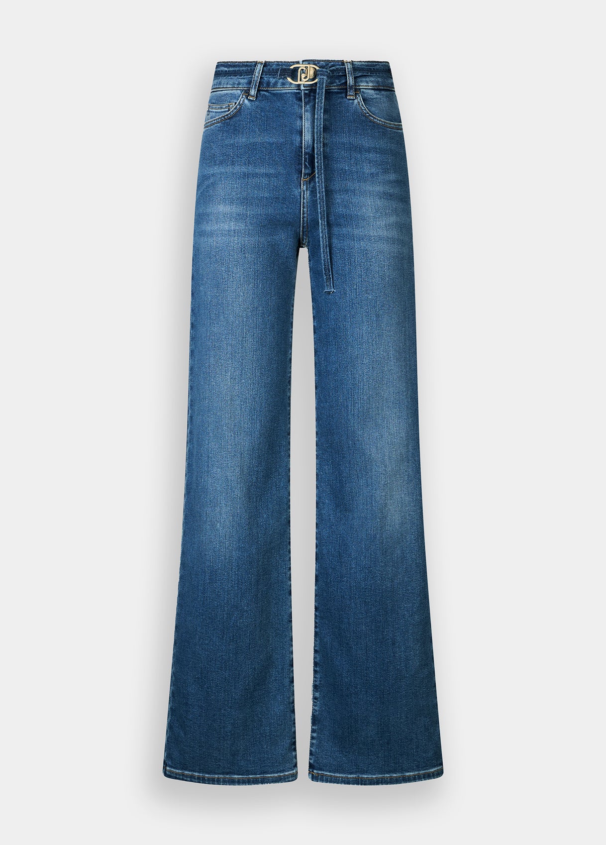 Jeans Flare Cropped con Cintura / Jeans - Ideal Moda