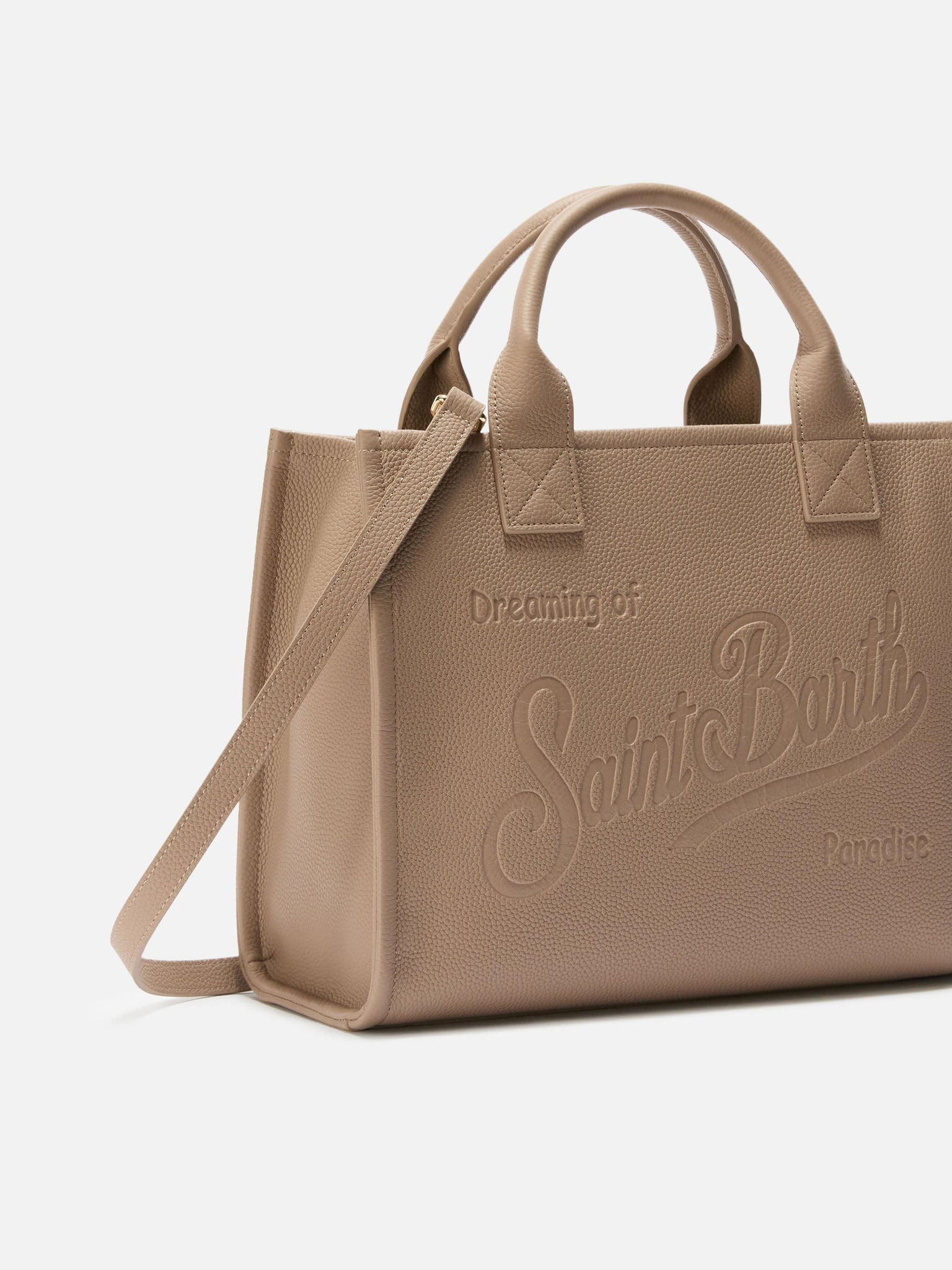 Borsa a Spalla Vanity in Pelle Martellata / Beige