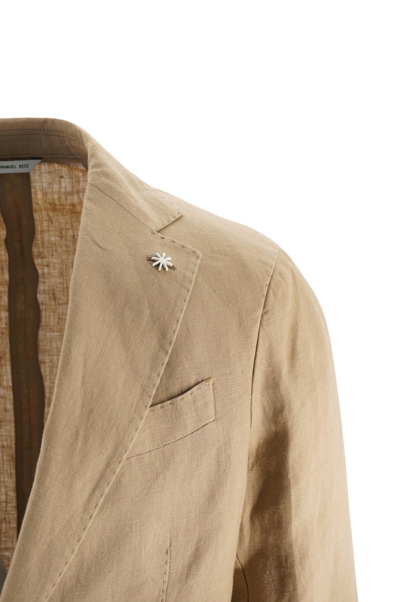 Abito Slim Fit in Lino Manuel Ritz / Beige - Ideal Moda