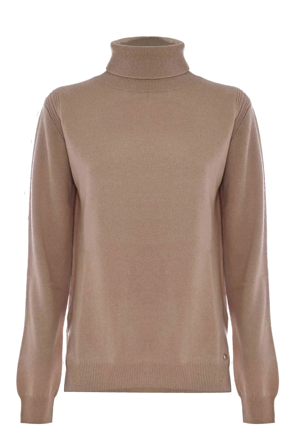 Maglia Dolcevita in Misto Lana / Beige - Ideal Moda