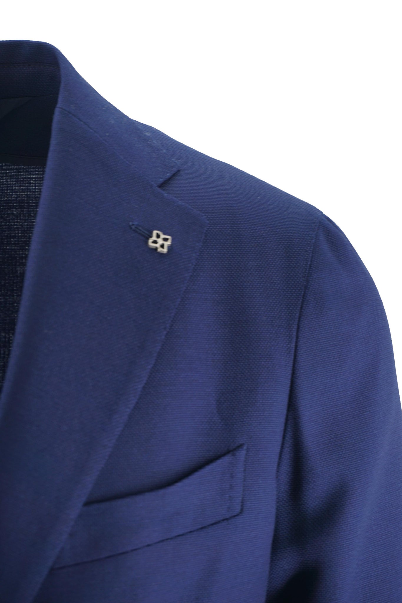 Giacca Blazer Monopetto in Lana / Bluette - Ideal Moda