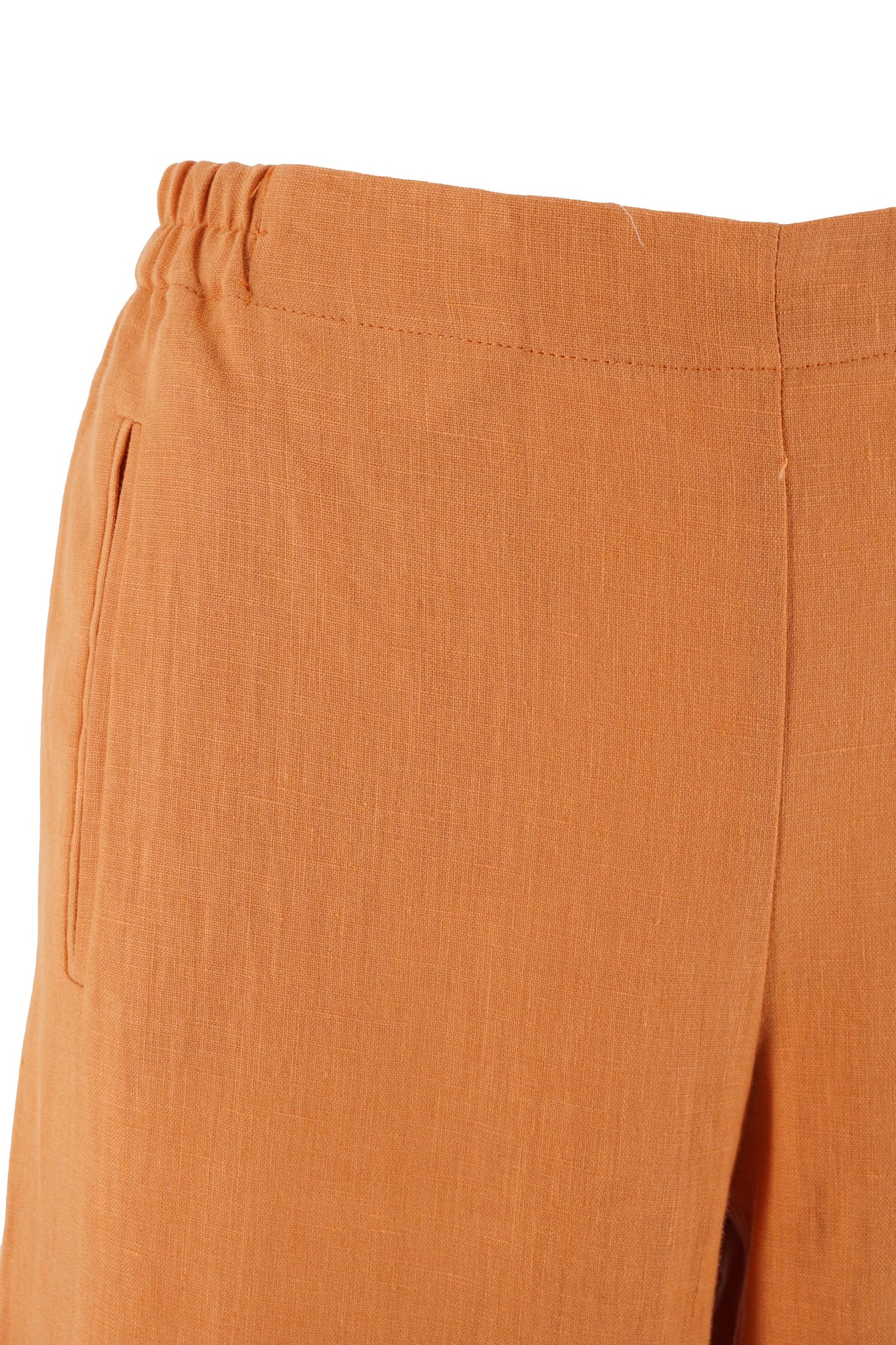 Pantalone in Lino / Arancione - Ideal Moda