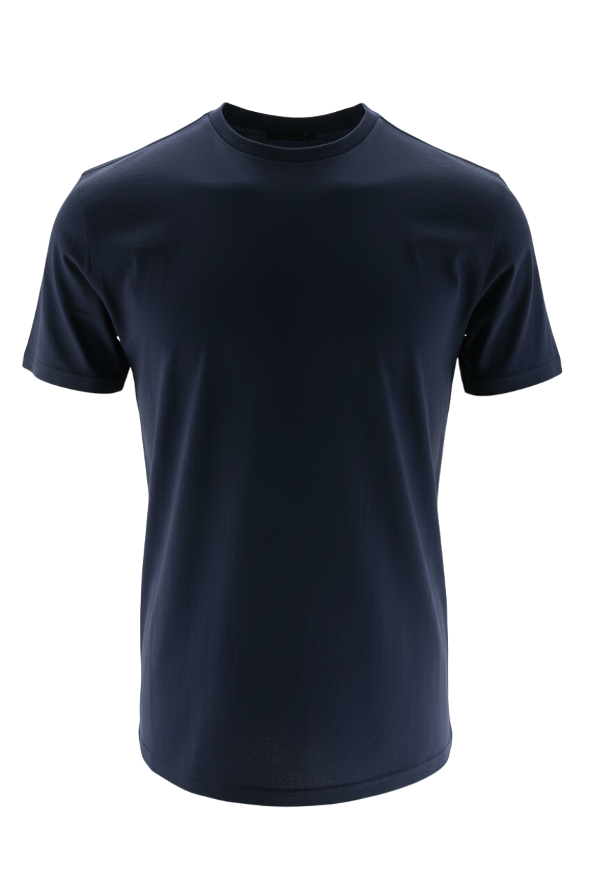 T-Shirt in Cotone Mercerizzato / Blu