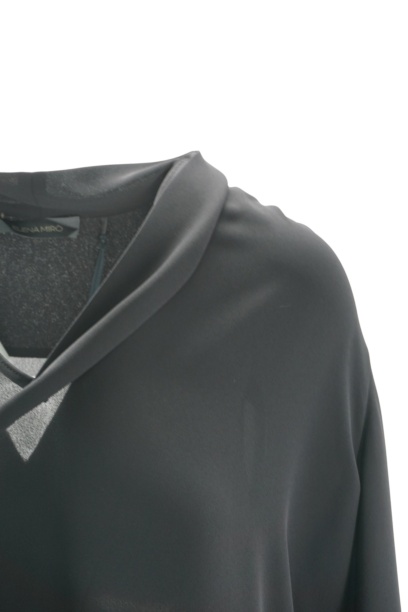 Blusa Collo con Nodo / Nero - Ideal Moda