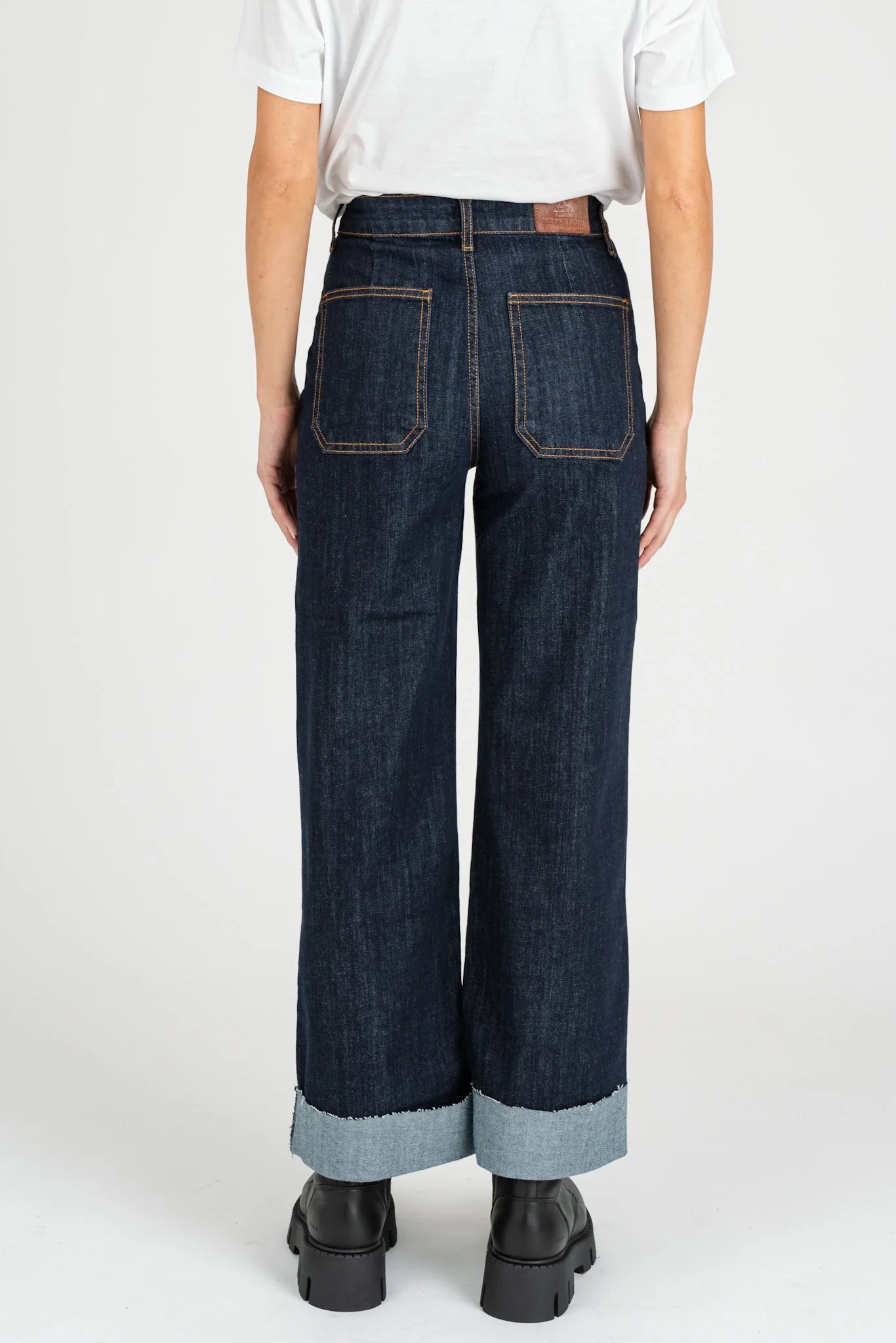 Jeans Palazzo con Risvolto / Jeans - Ideal Moda
