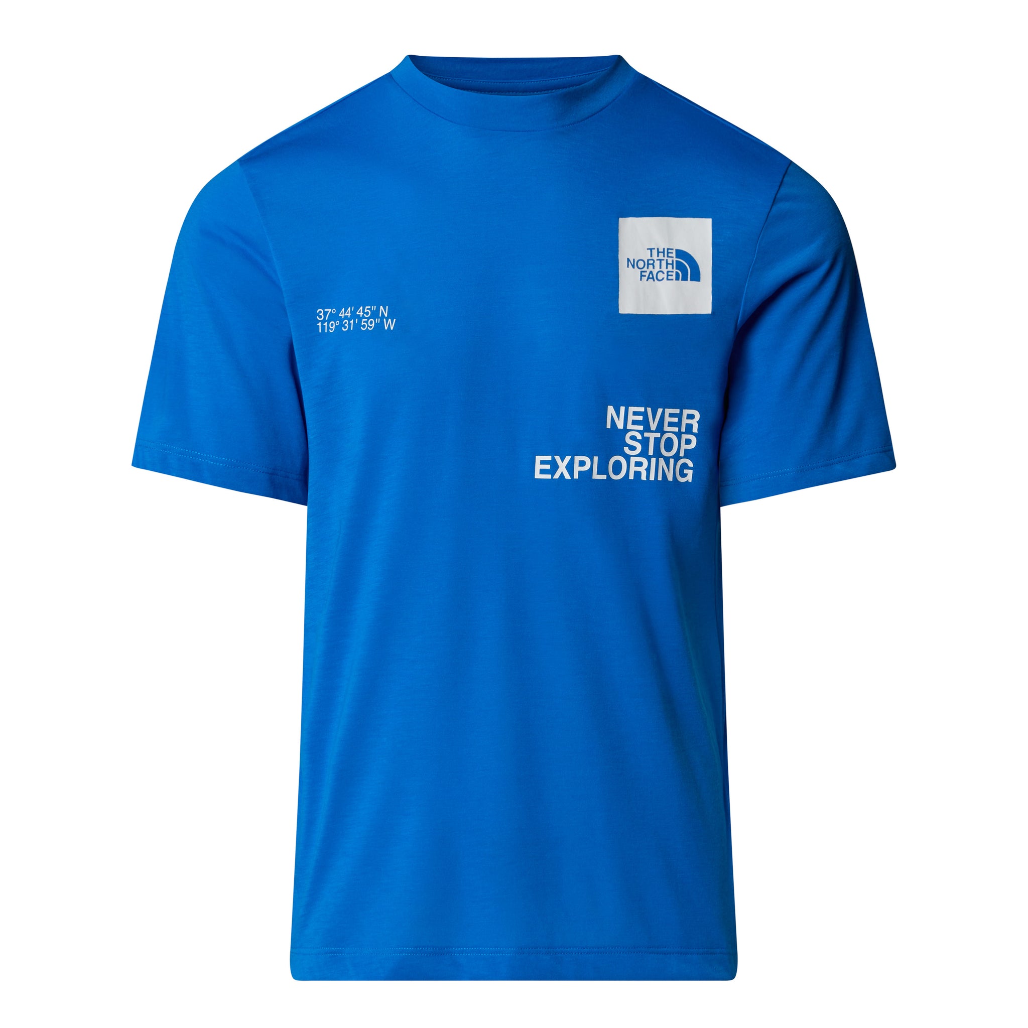T-Shirt Mountain Foundation con Stampa / Azzurro - Ideal Moda