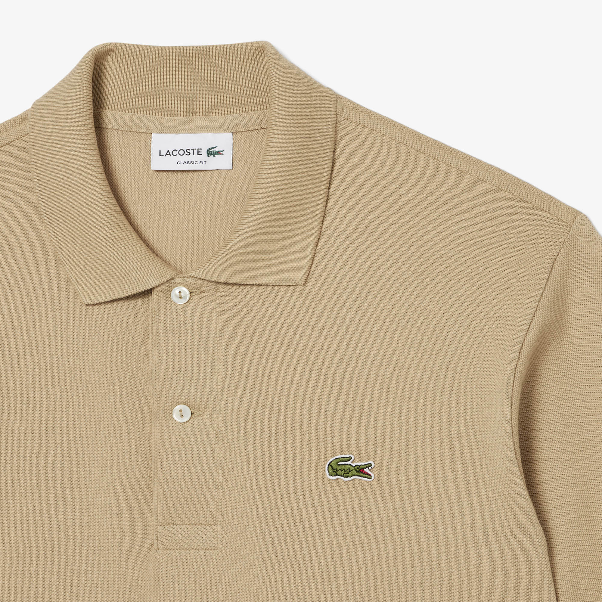 Polo 12.12 con Logo Lacoste / Beige - Ideal Moda