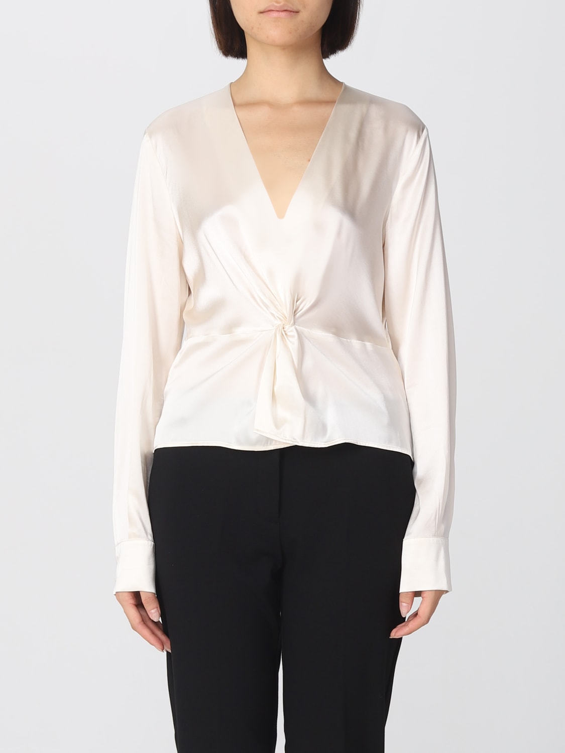 Blusa in Seta / Bianco - Ideal Moda