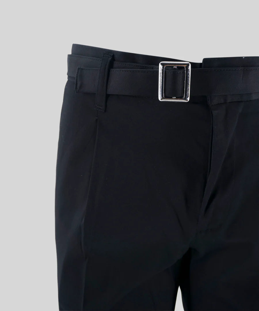 Pantalone con Coulisse in Cotone / Nero - Ideal Moda