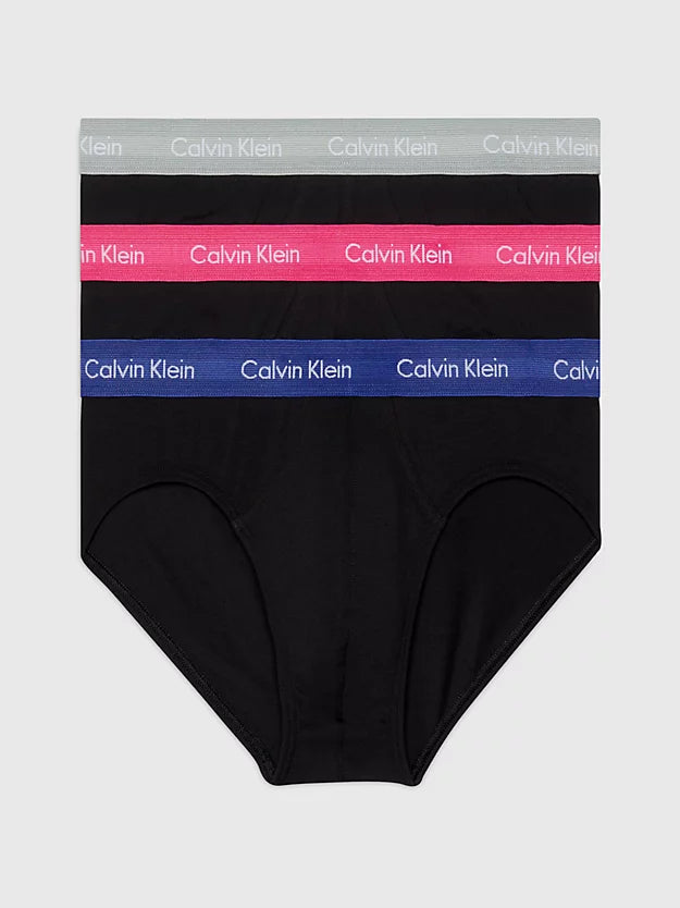 Slip in Confezione da 3 con Scritta / Nero - Ideal Moda
