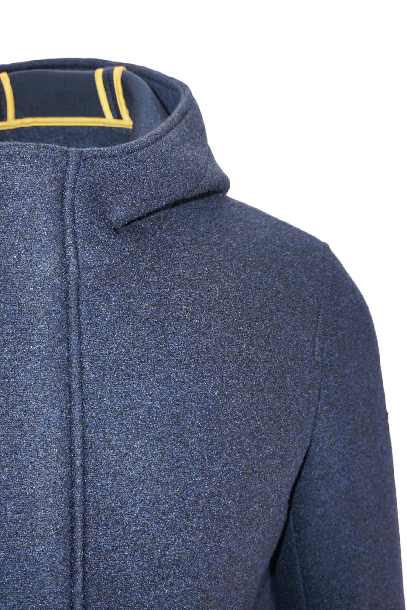 Cappotto in Lana con Cappuccio / Blu - Ideal Moda