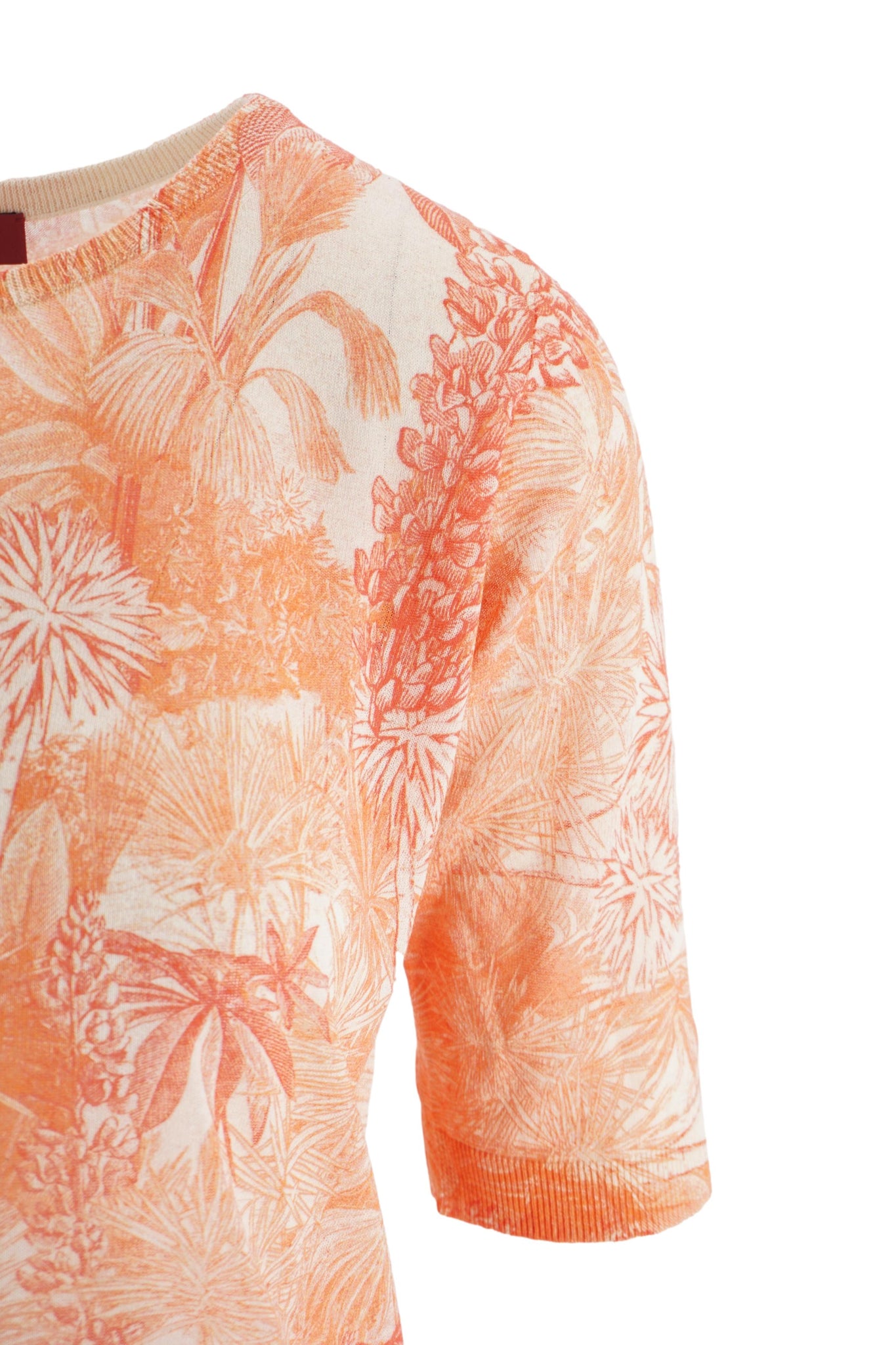 Maglia Girocollo in Cotone Stampato Max Mara / Arancione - Ideal Moda