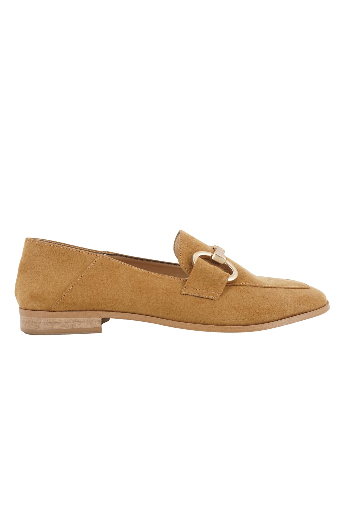 Mocassino in Camoscio con Fibbia / Cuoio - Ideal Moda