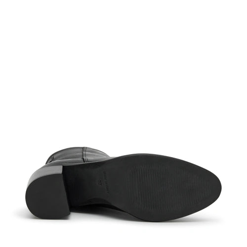 Stivaletto in Pelle a Punta / Nero - Ideal Moda