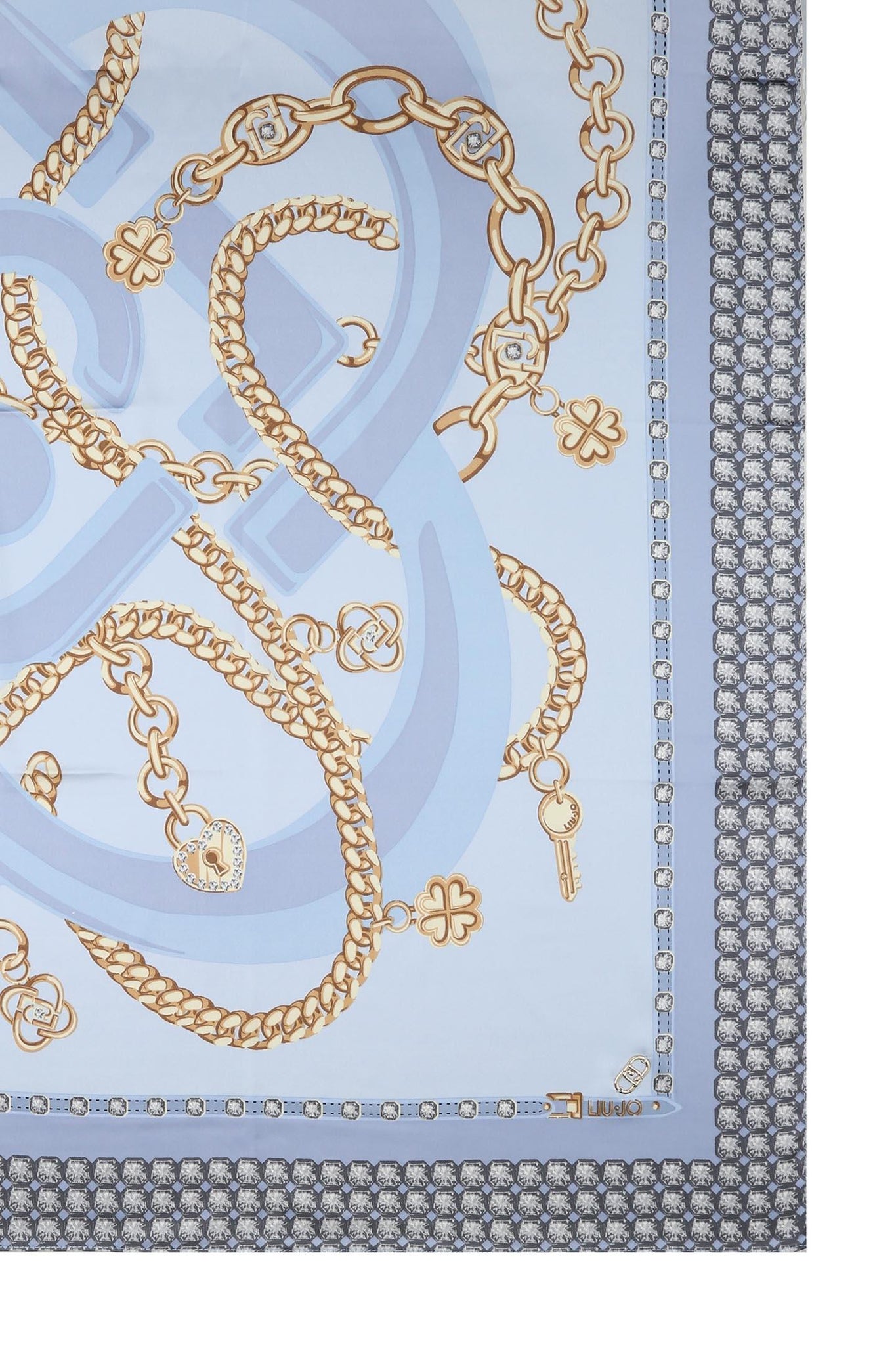 Foulard Stampato / Celeste