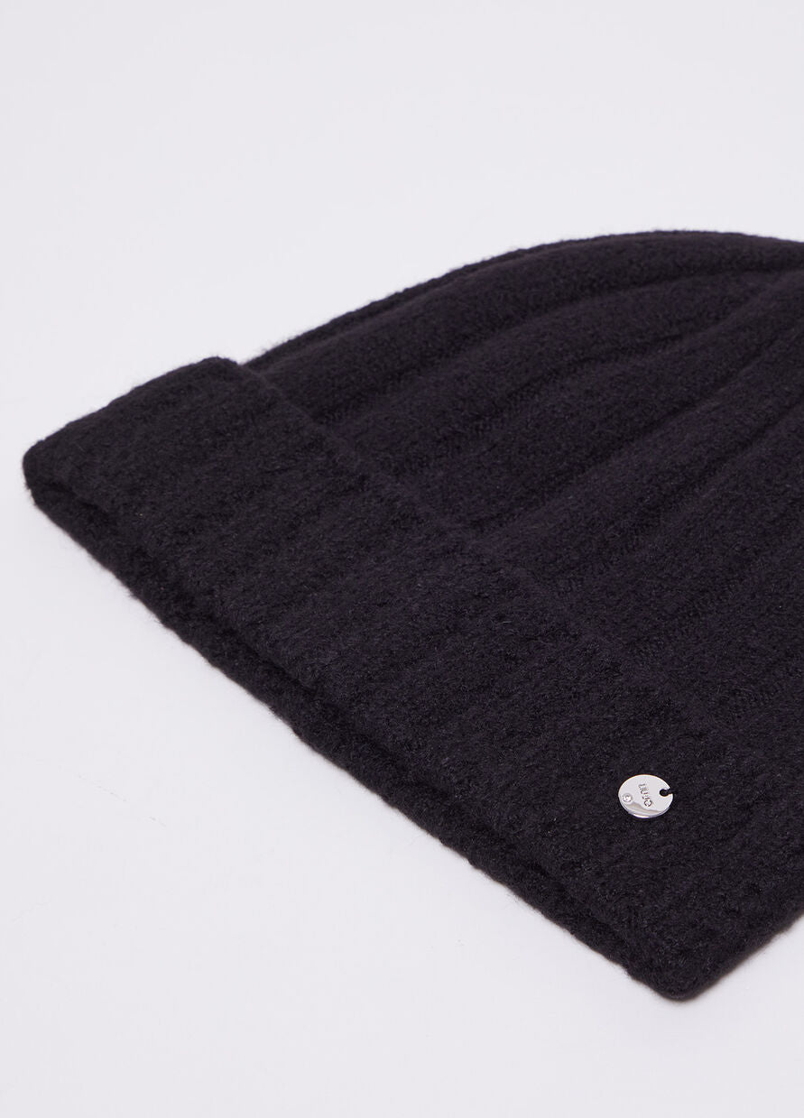 Set Scaldacollo e Cappello in Maglia / Nero - Ideal Moda