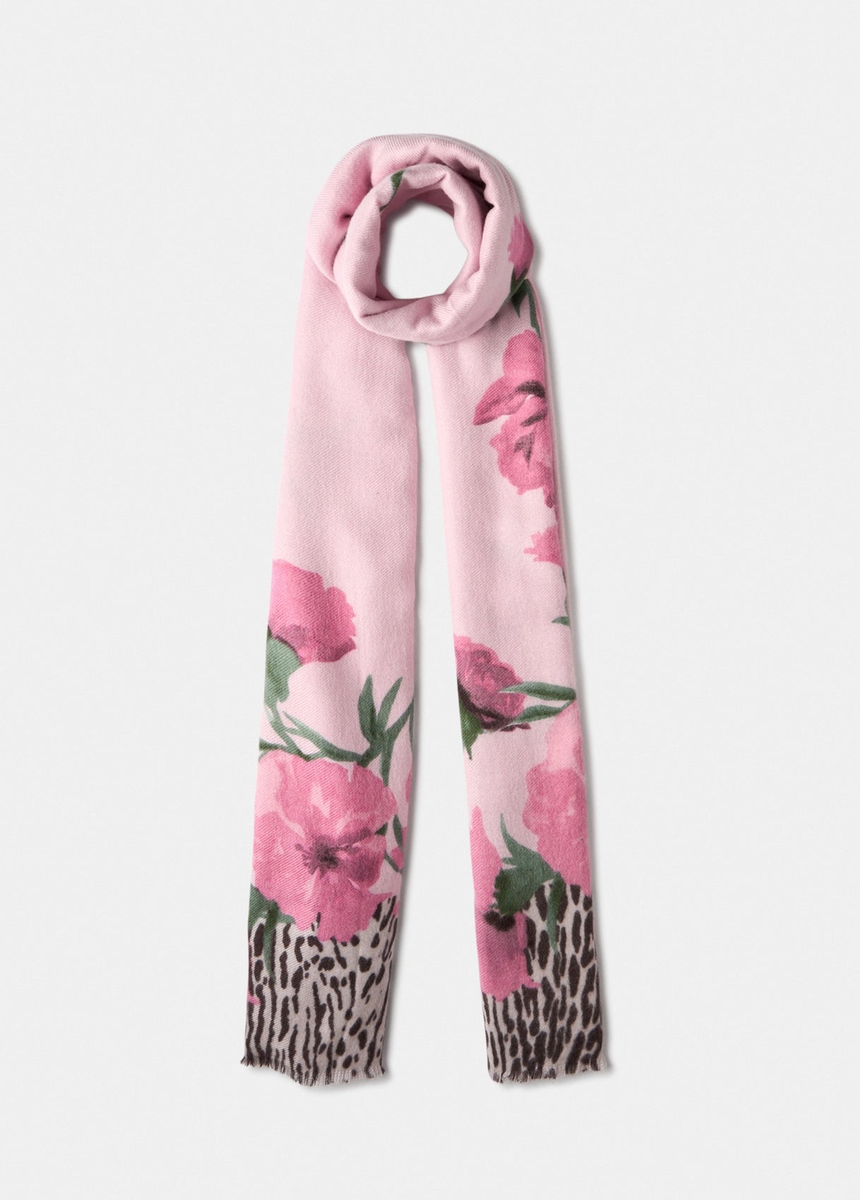 Stola Animalier con Fantasia / Rosa - Ideal Moda