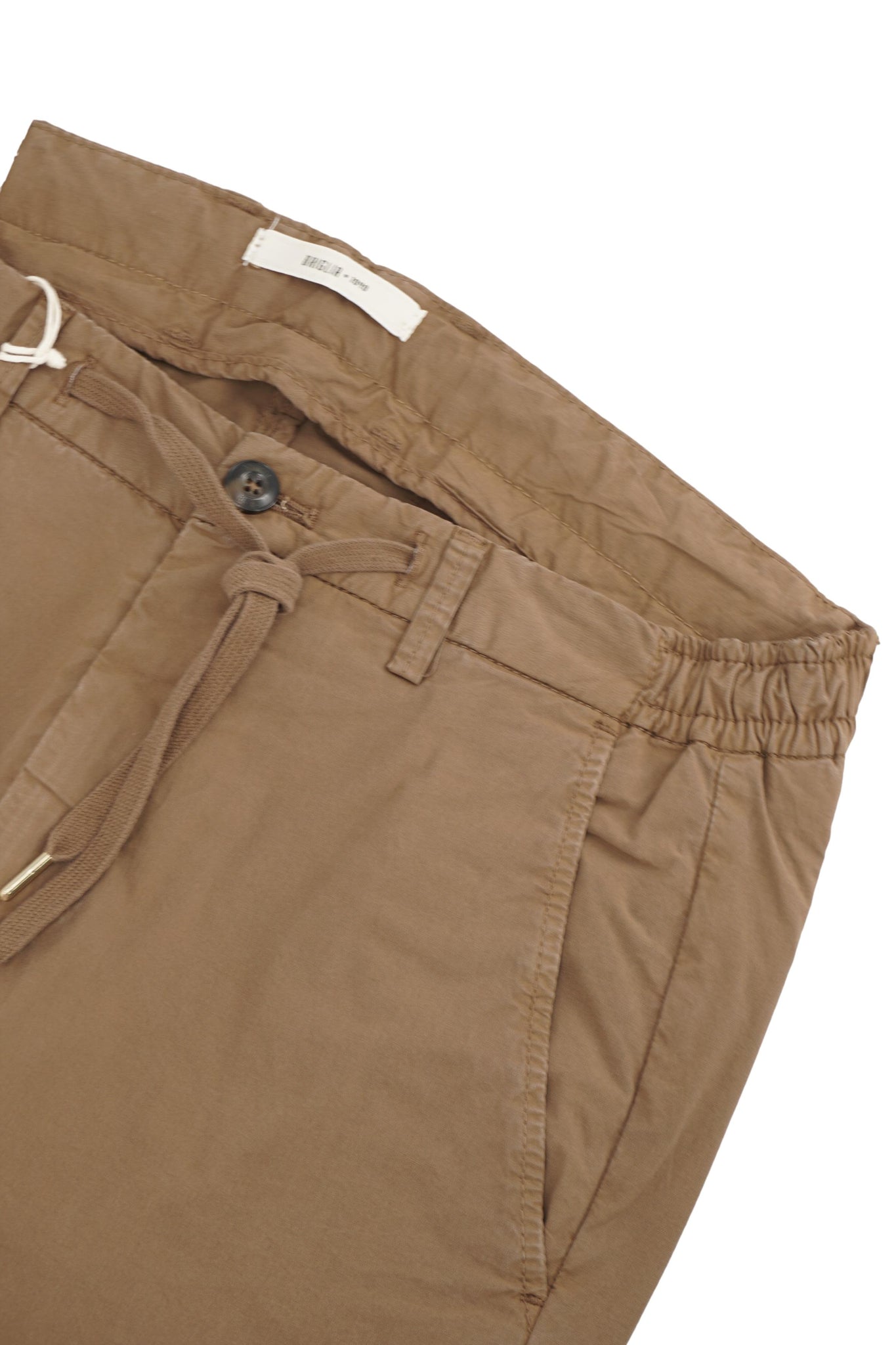 Pantalone in Popeline di Cotone / Marrone - Ideal Moda