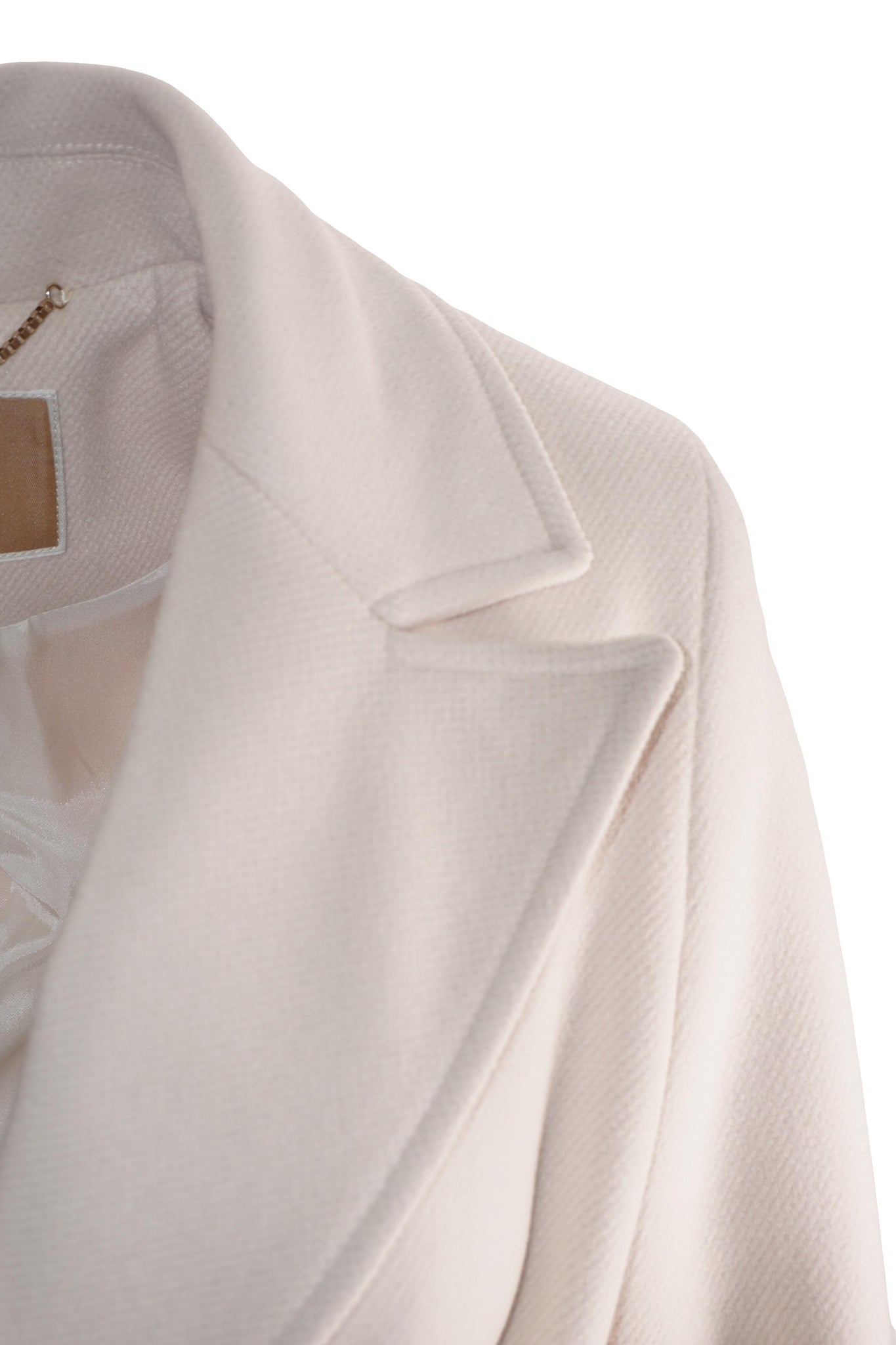 Cappotto Lungo con Cintura / Bianco - Ideal Moda