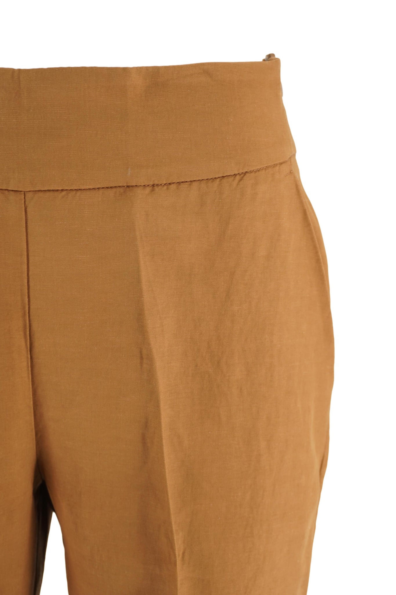 Pantalone in Viscosa e Lino / Marrone - Ideal Moda