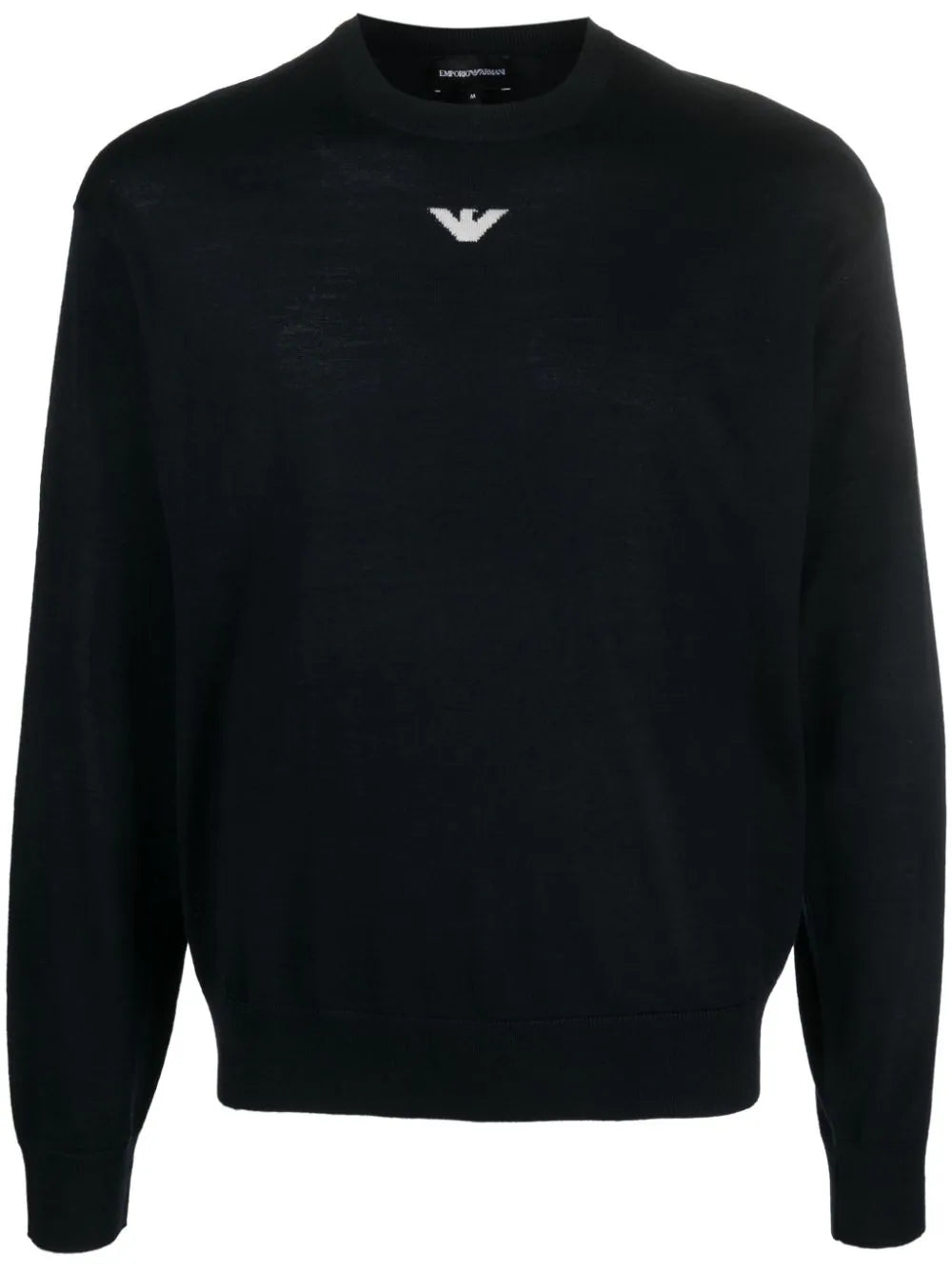 Maglione in Lana Rasata con Logo / Blu - Ideal Moda