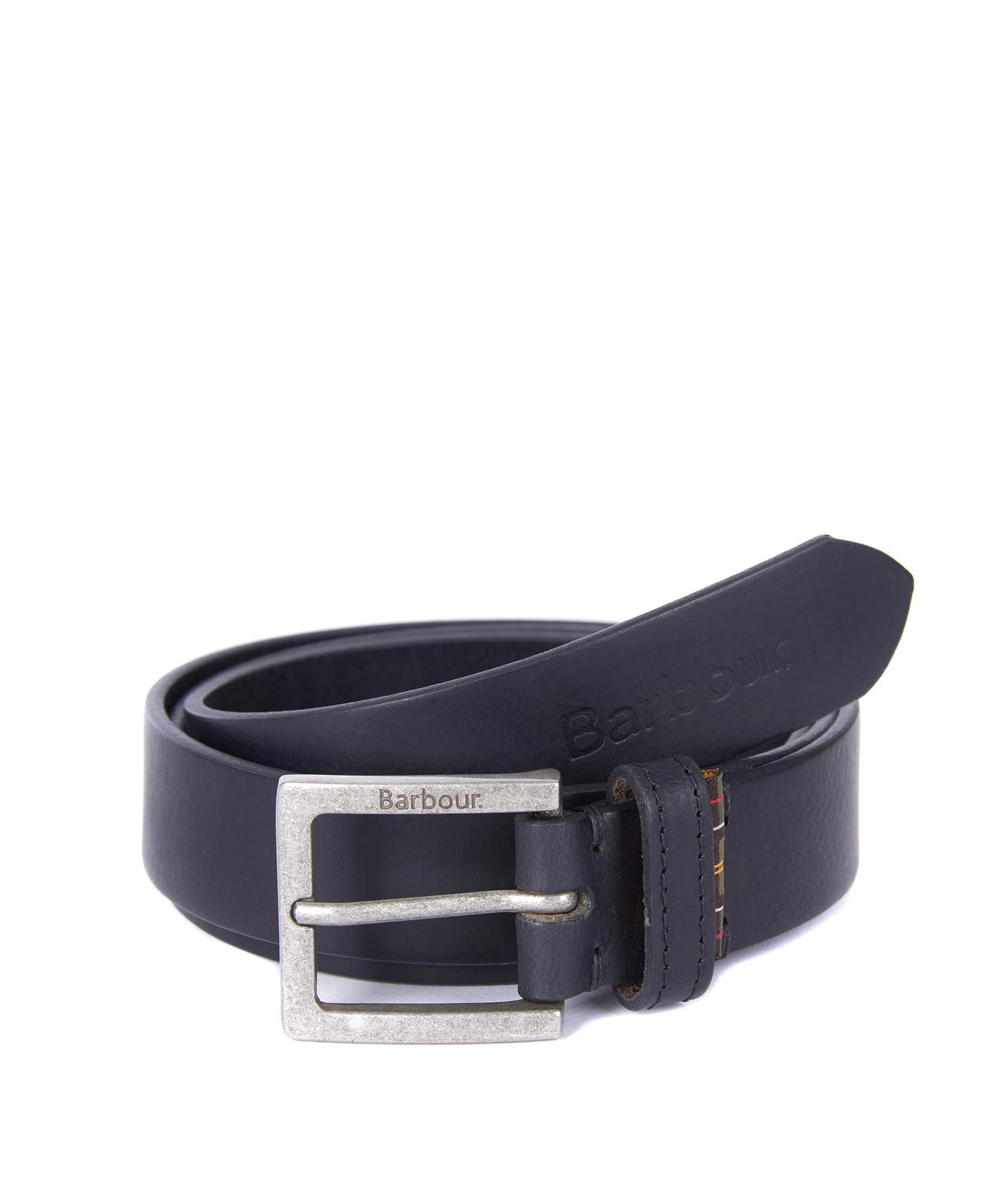 Cintura in Pelle con Logo / Nero - Ideal Moda