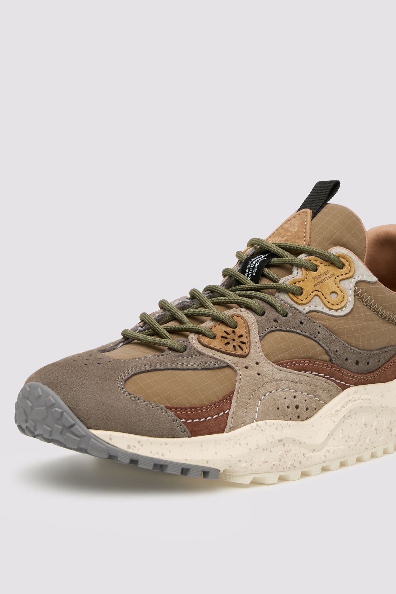 Sneaker Wave in Suede e Tessuto Tecnico / Beige - Ideal Moda