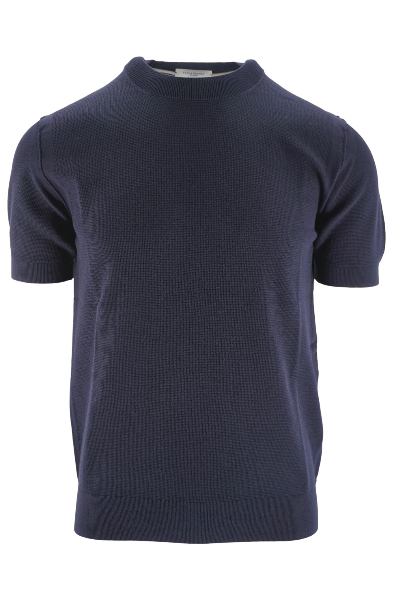 T-Shirt in Maglia con Tramatura / Blu - Ideal Moda
