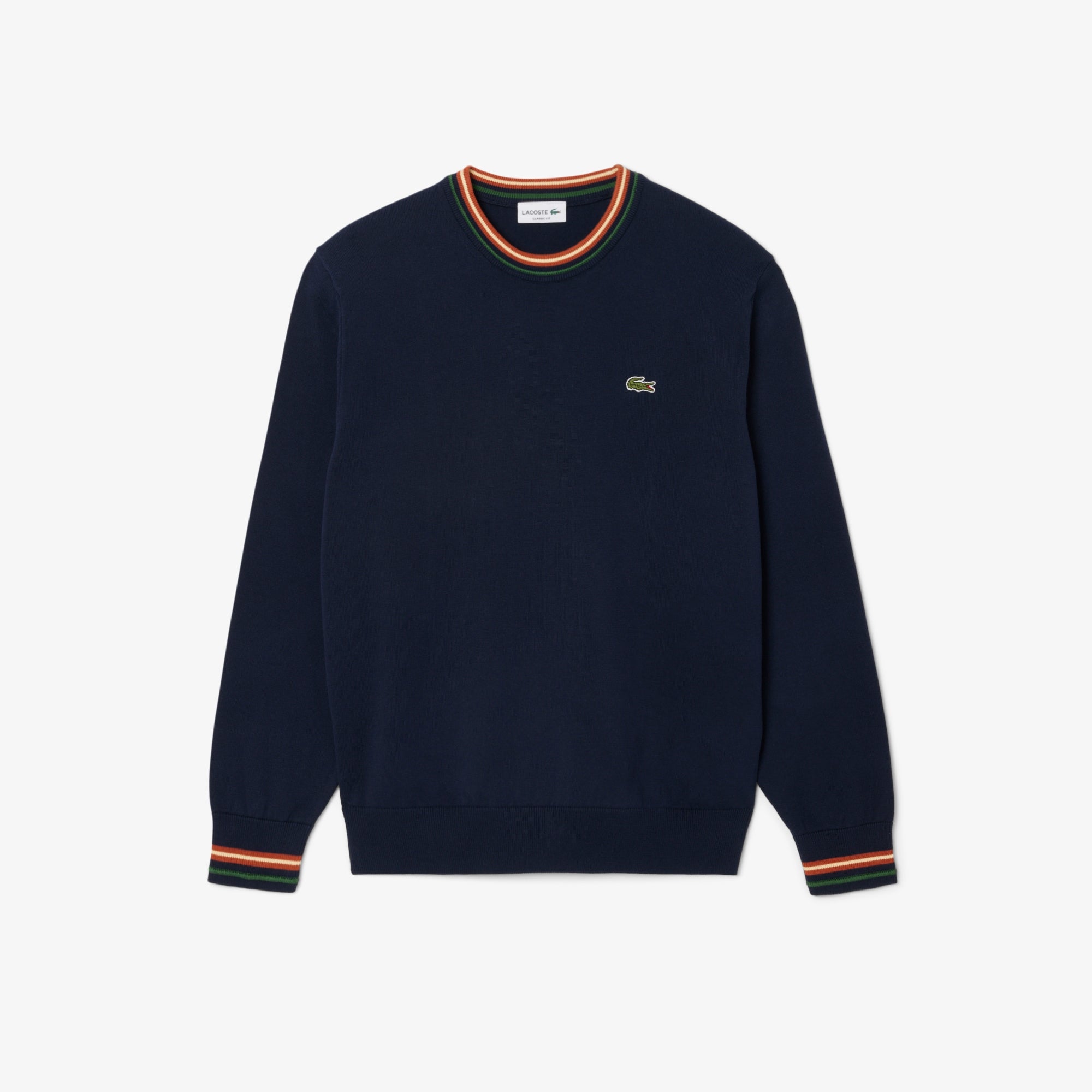 Maglione in Jersey di Cotone a Righe / Blu