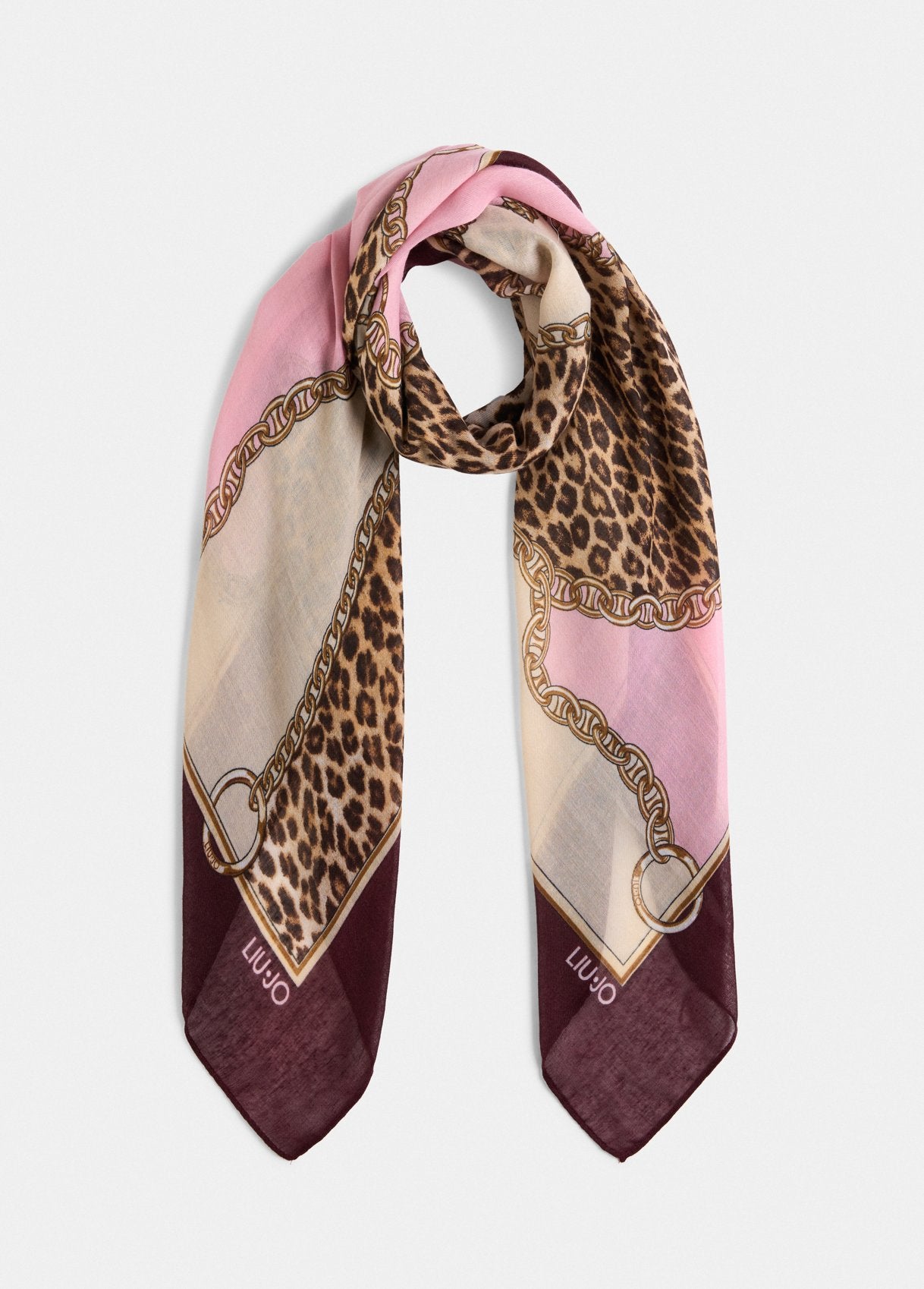 Foulard con Logo / Rosso - Ideal Moda