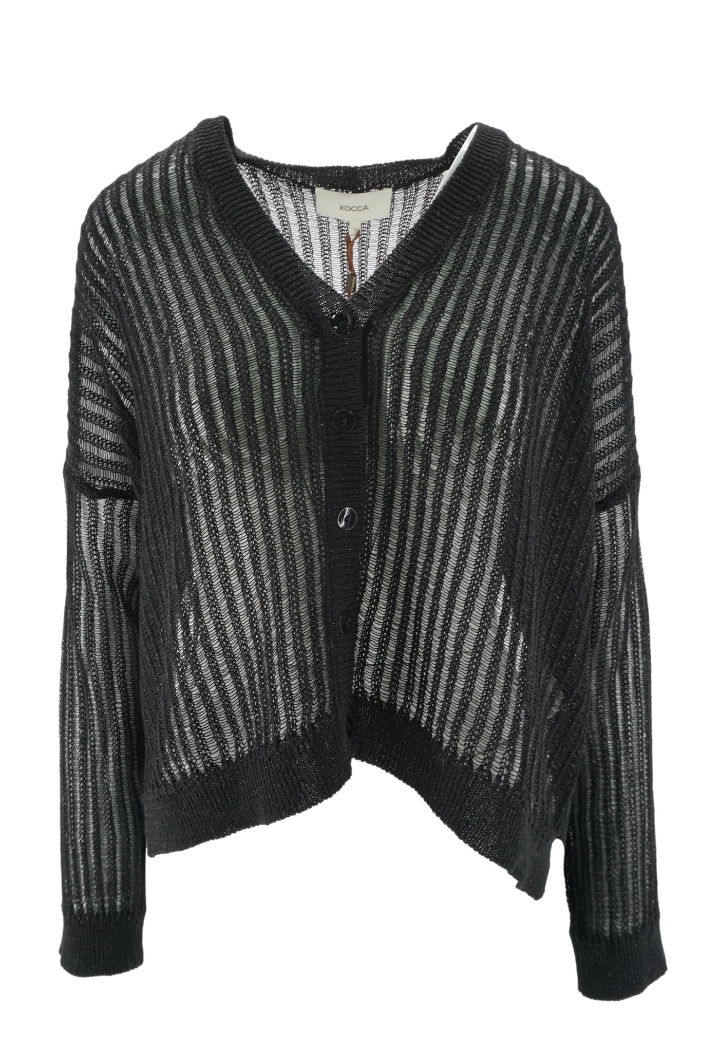 Maglia con Lavorazione Traforata / Nero - Ideal Moda