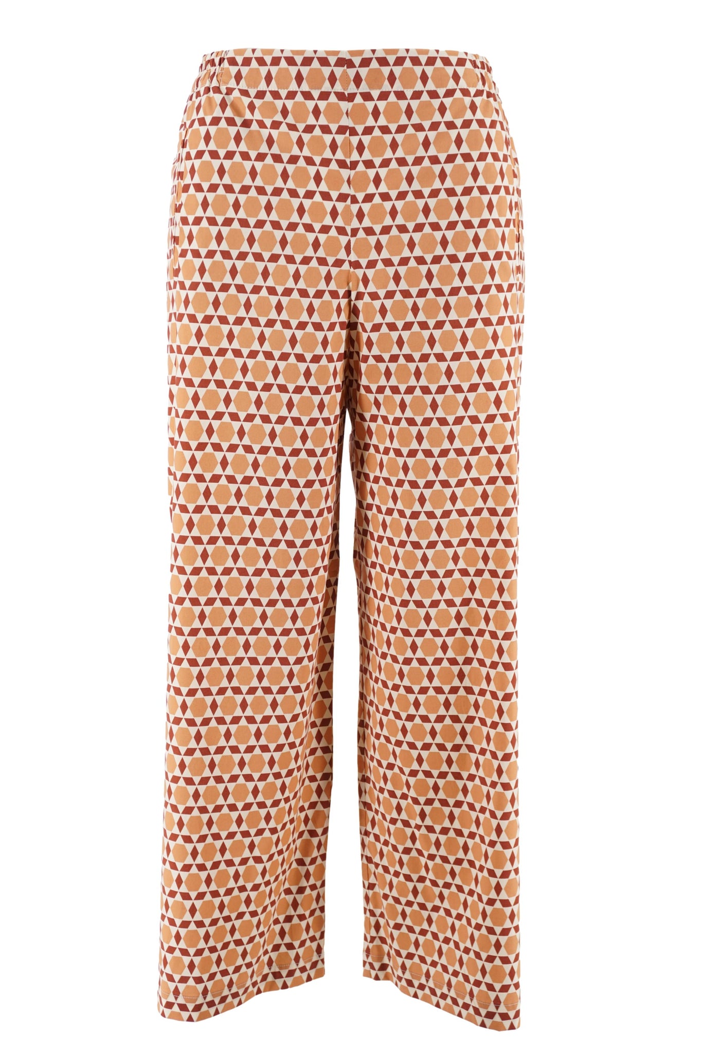 Pantalone in Cotone con Fantasia / Arancione - Ideal Moda
