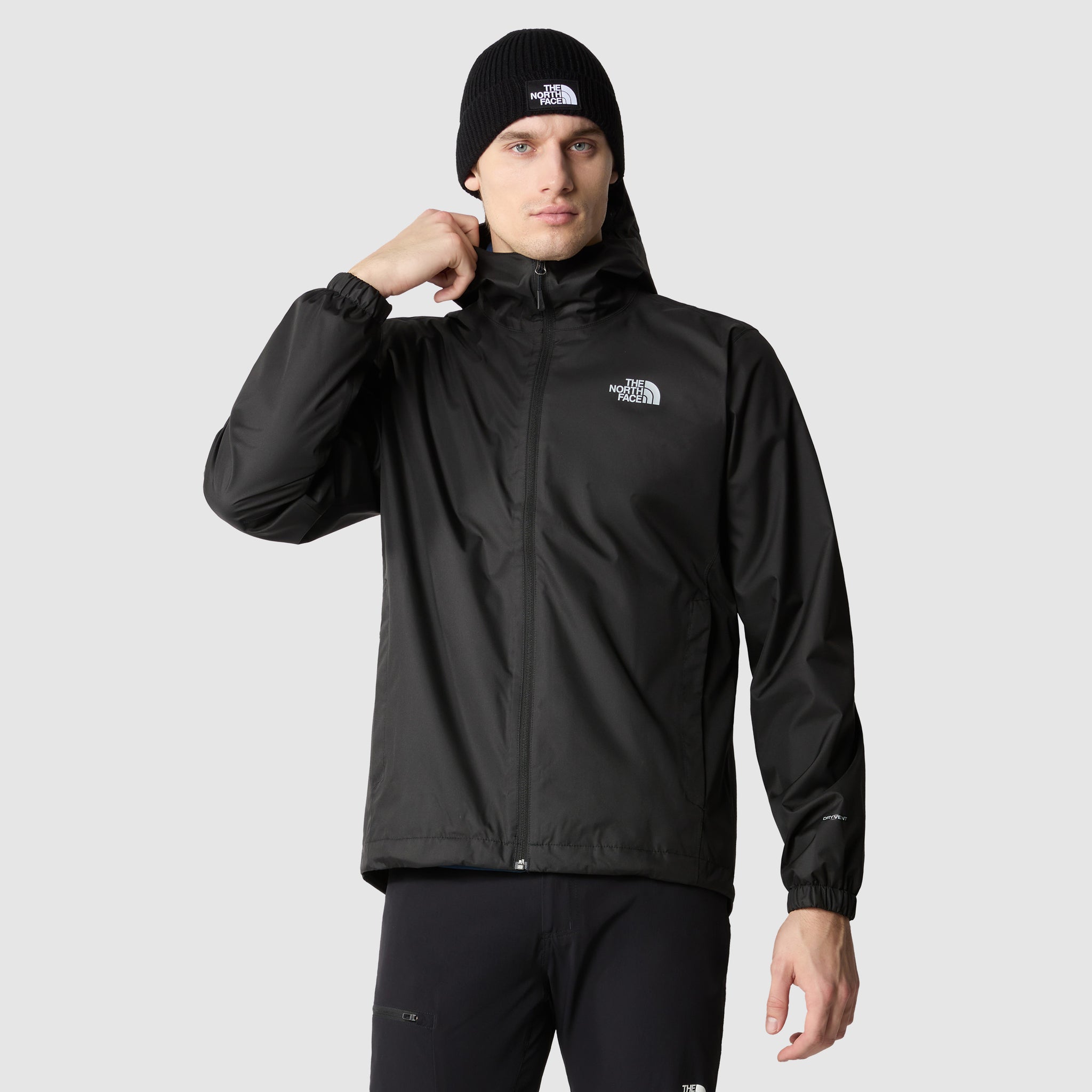 Giacca Quest con Cappuccio e Logo / Nero - Ideal Moda
