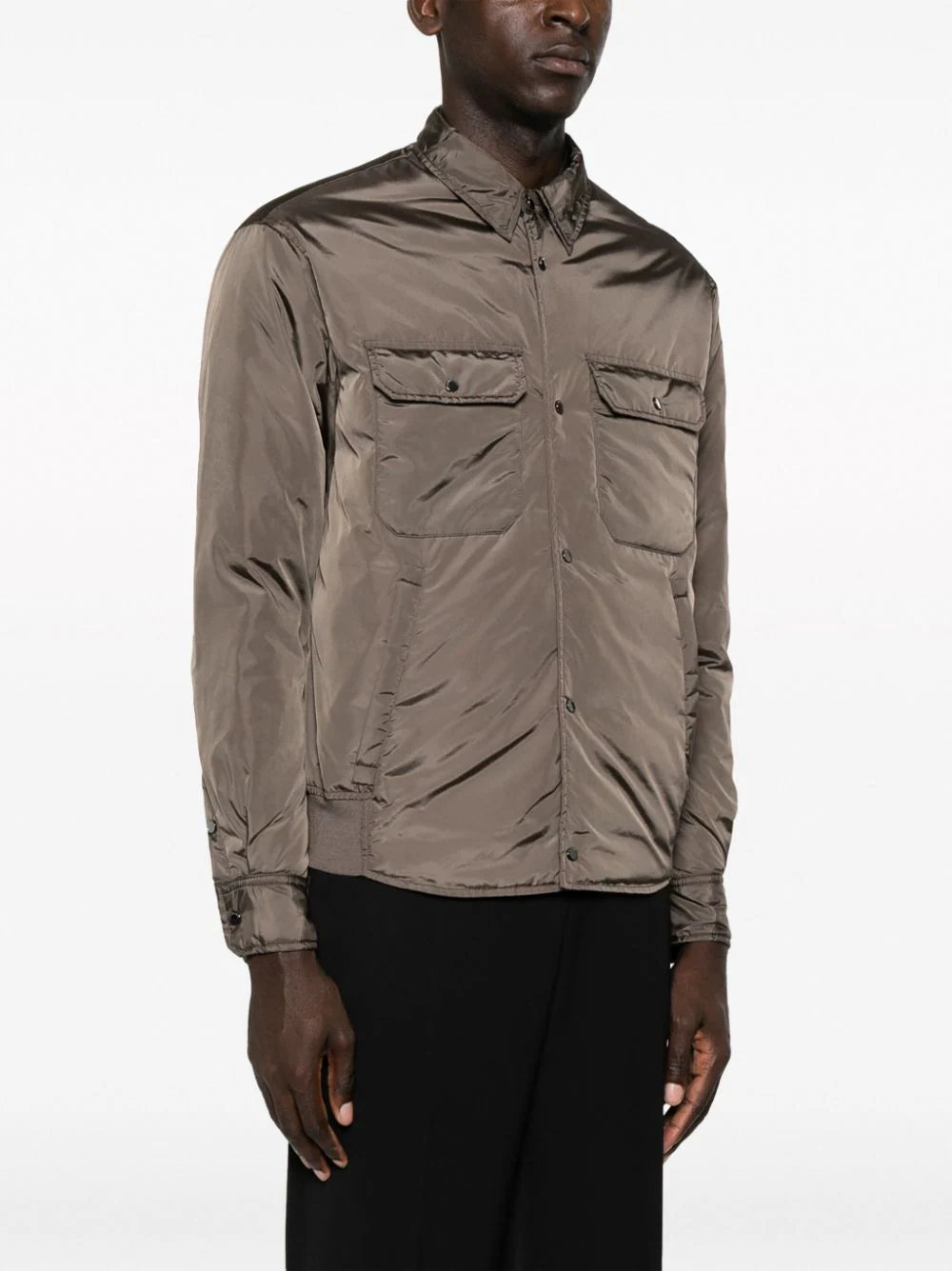 Piumino Modello Camicia / Marrone - Ideal Moda
