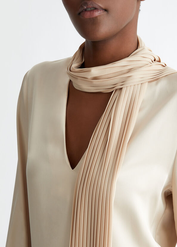 Blusa in Raso / Beige - Ideal Moda