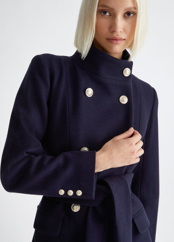 Cappotto Doppiopetto / Blu - Ideal Moda