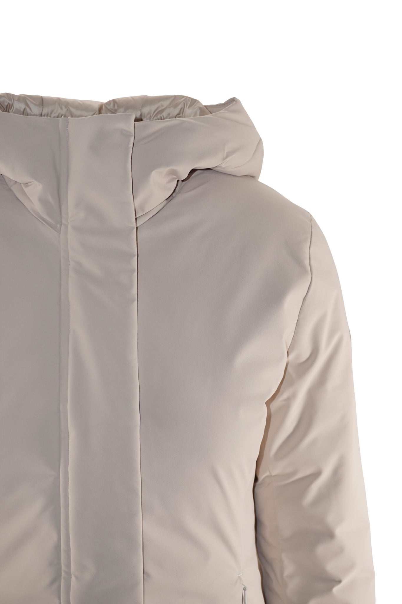 Giubbino Lungo in Softshell / Beige - Ideal Moda
