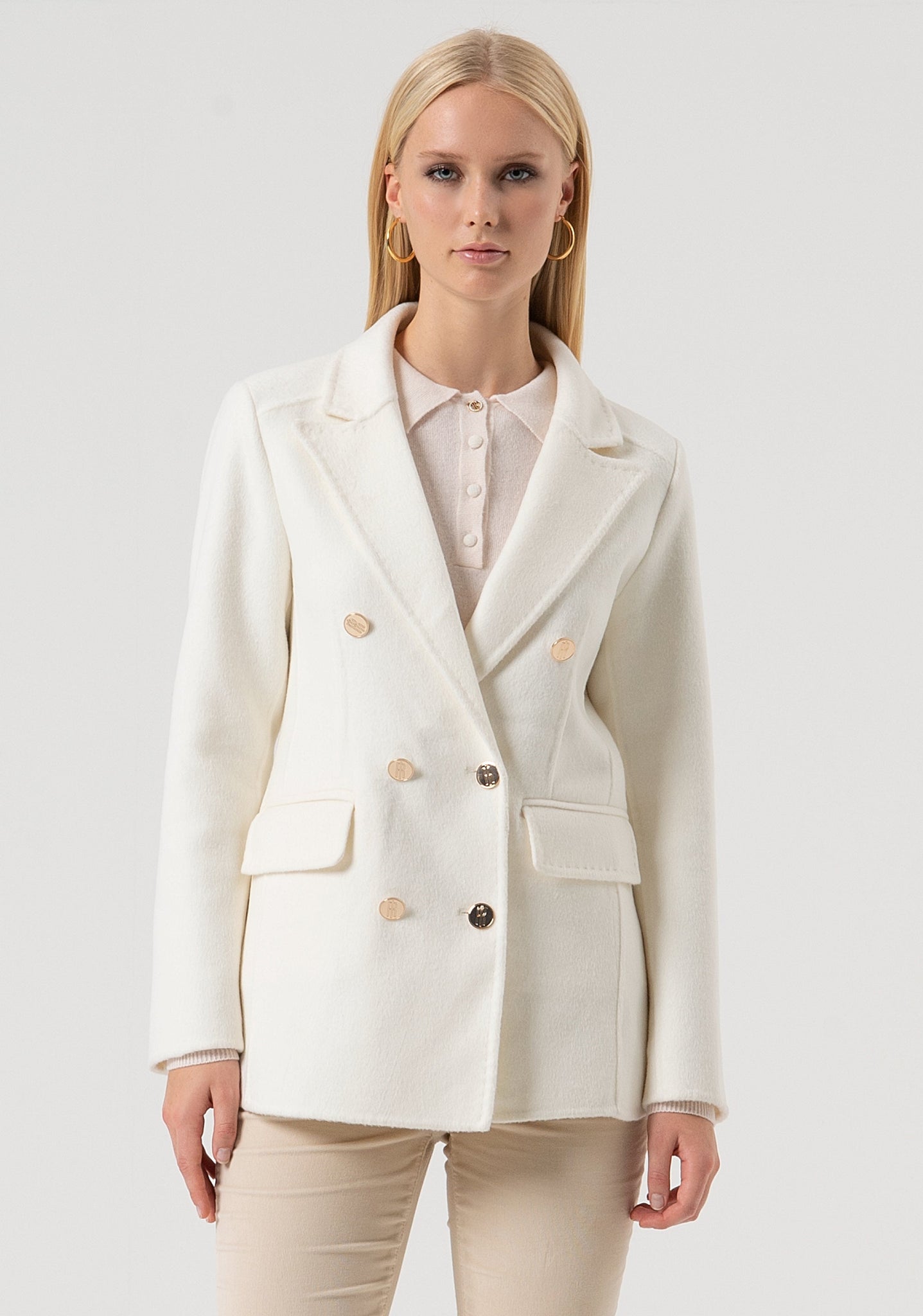 Blazer Doppiopetto in Lana / Avorio