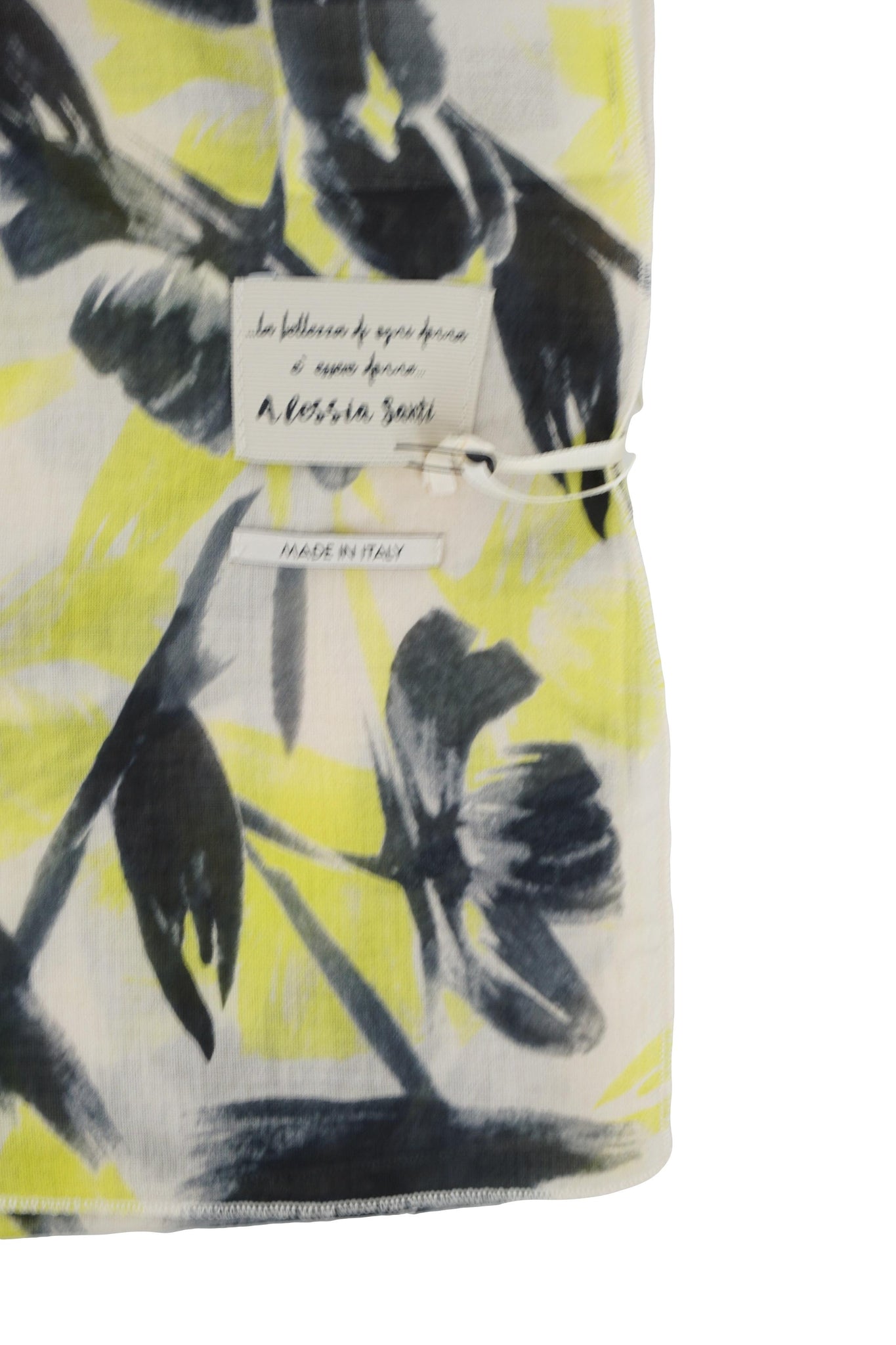 Sciarpa in Cotone con Fantasia / Giallo - Ideal Moda